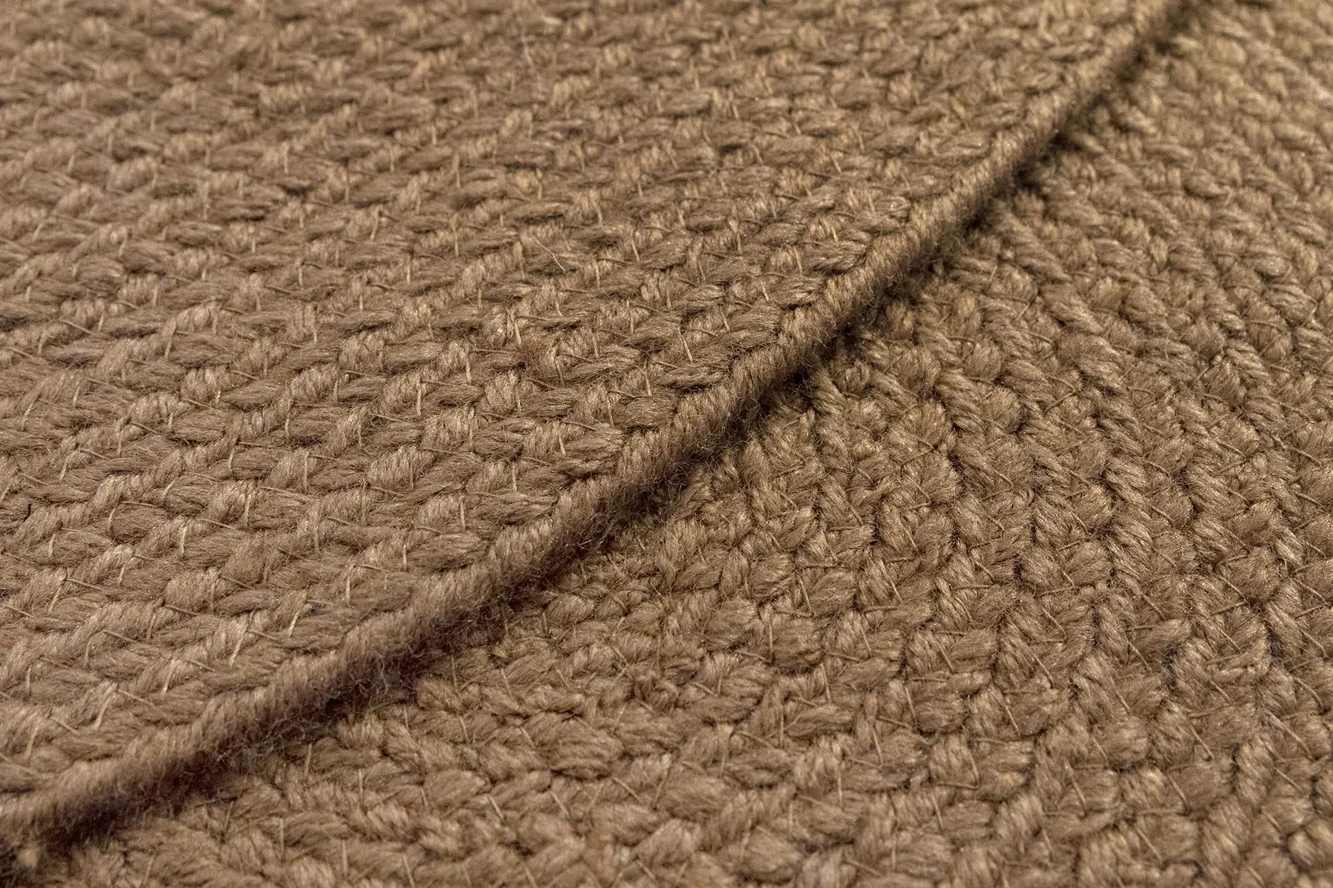 HAMID Tapis Nansa Intérieur/Extérieur en Pet Recyclé – Lavable et Imperméable – Écologique & Durable – Idéal pour Terrasse, Jardin ou Salon (120x120cm, Marron)