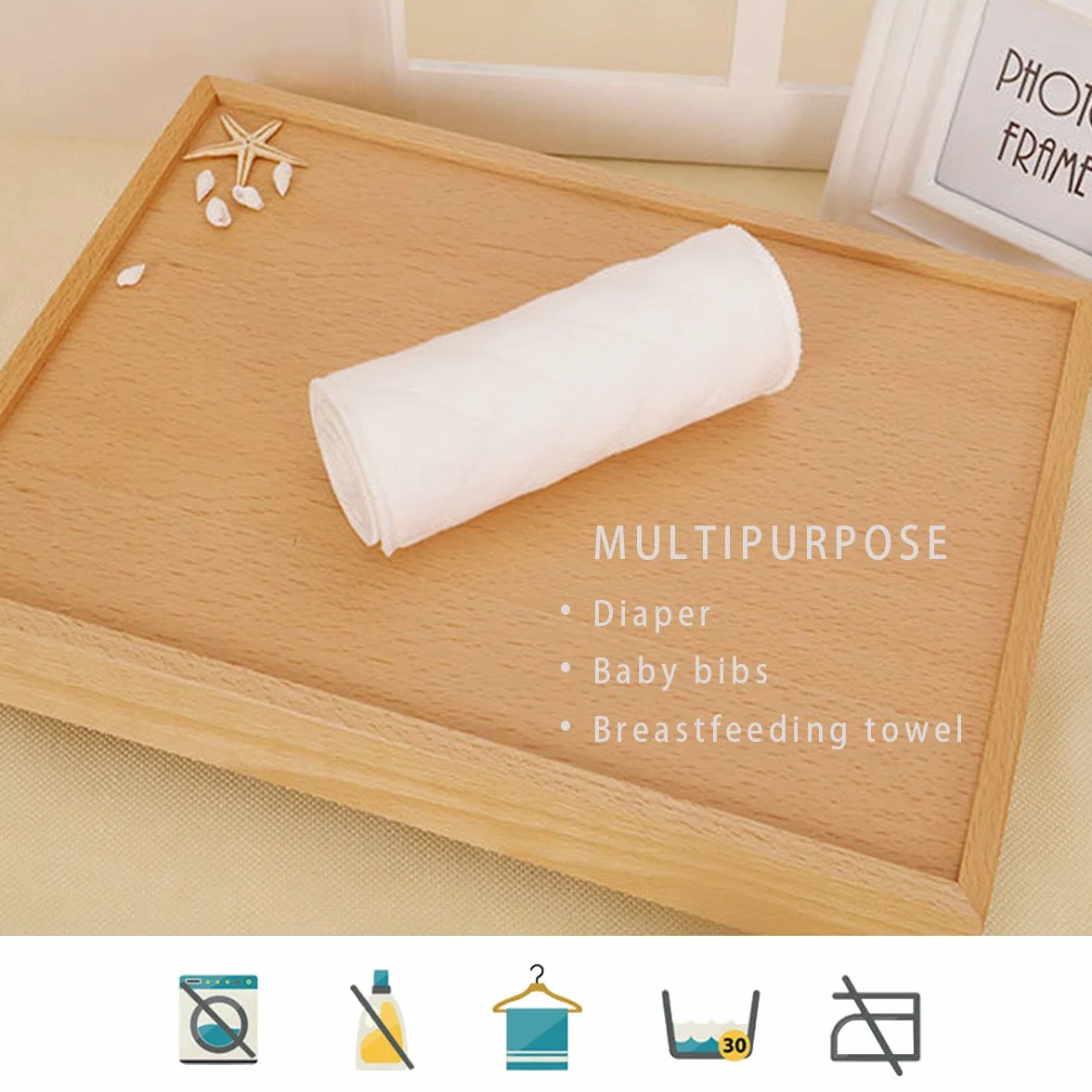 SONARIN Linges de Protection pour Couche Réutilisable Super Absorbant Paquet de 10 (6 couches)