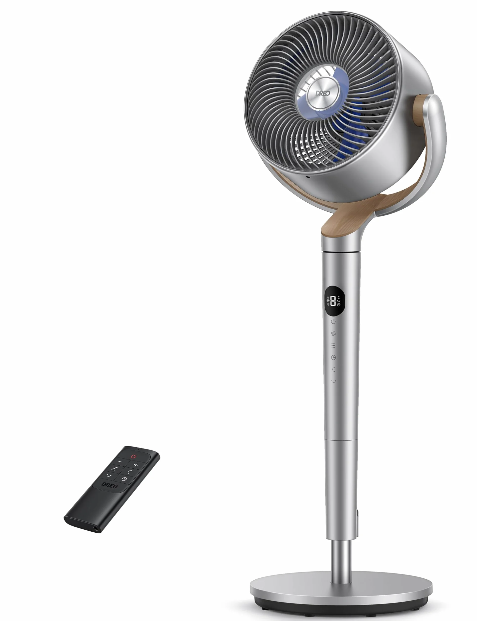 DREO ventilateur sur pied silencieux 23dB 1200m³/h 24M circulateur turbo PolyFan 502