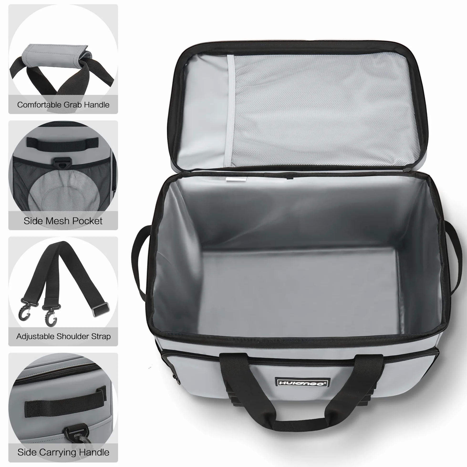 Grand sac isotherme souple pliable pour voyage - Glacière à côtés souples - Étanche - 48 canettes - 32 l