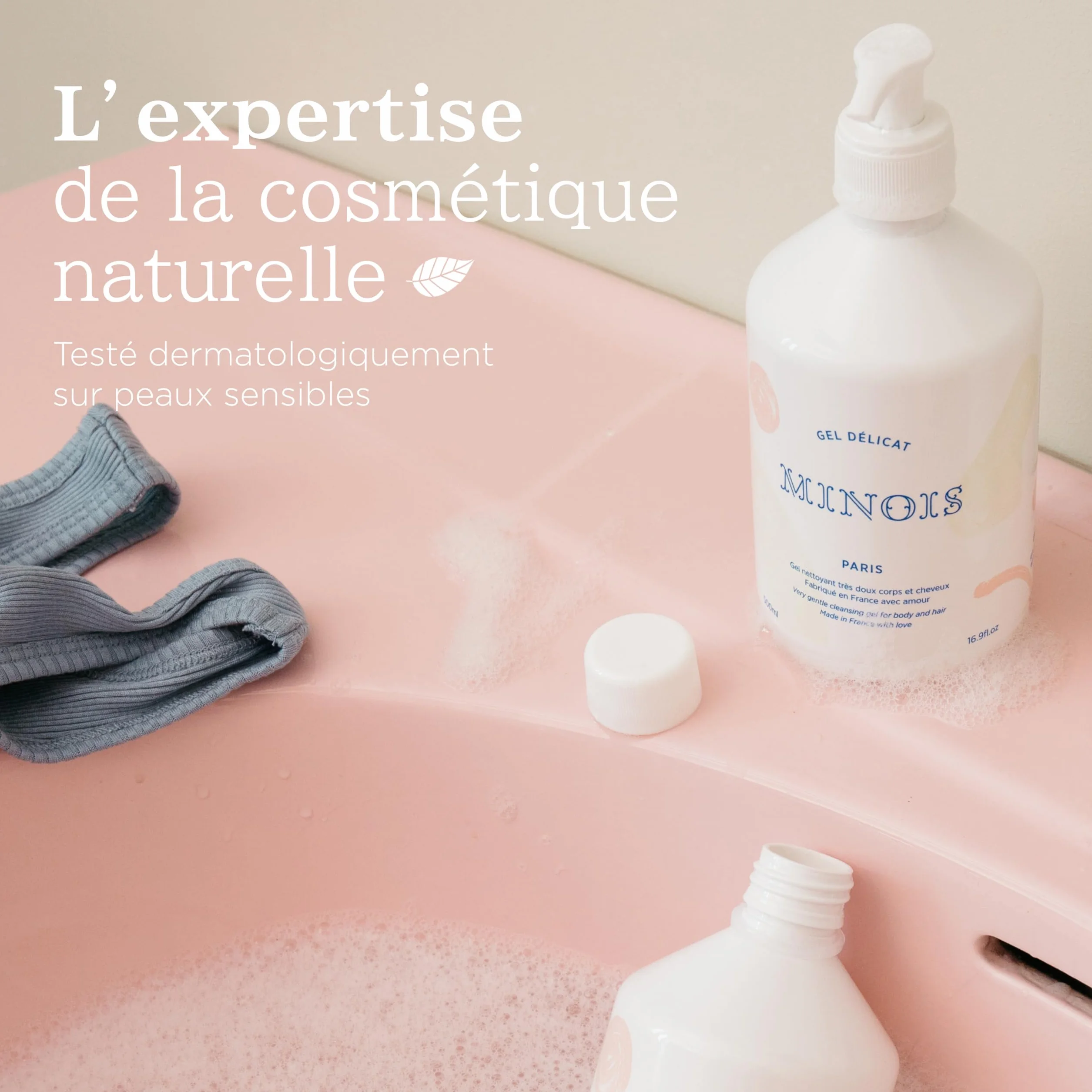 Minois Paris Gel Lavant Délicat Bébé Corps & Cheveux 500ML Sans Parabènes Sulfates