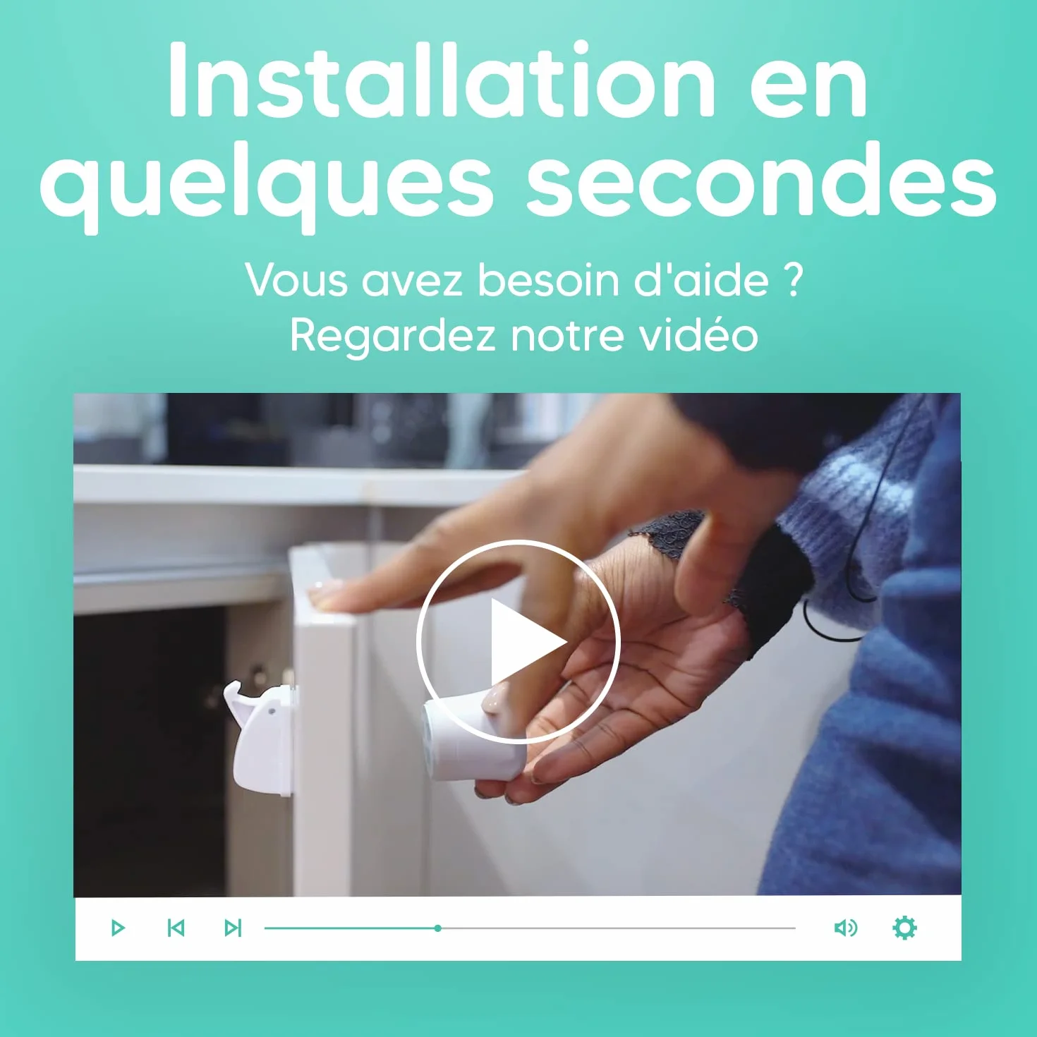 Aycorn Verrous Magnétiques de Sécurité pour Bébés, 10 loquets et 2 clés, Bloque Porte Placard
