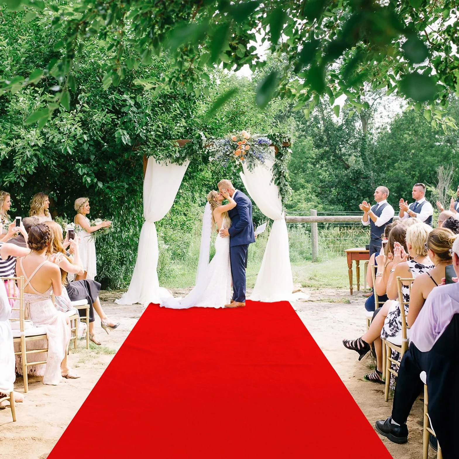 SK Studio Tapis de Passage Mariage 1 x 3 m Rouge