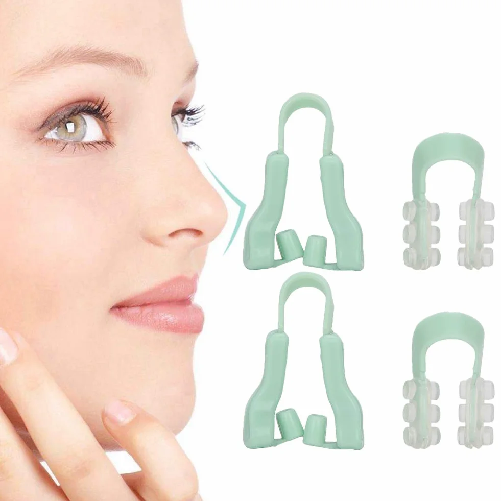 Clip De Nez En Silicone Portable Pont De Nez Vert Redressant Shaper Pour Hommes Et Femmes