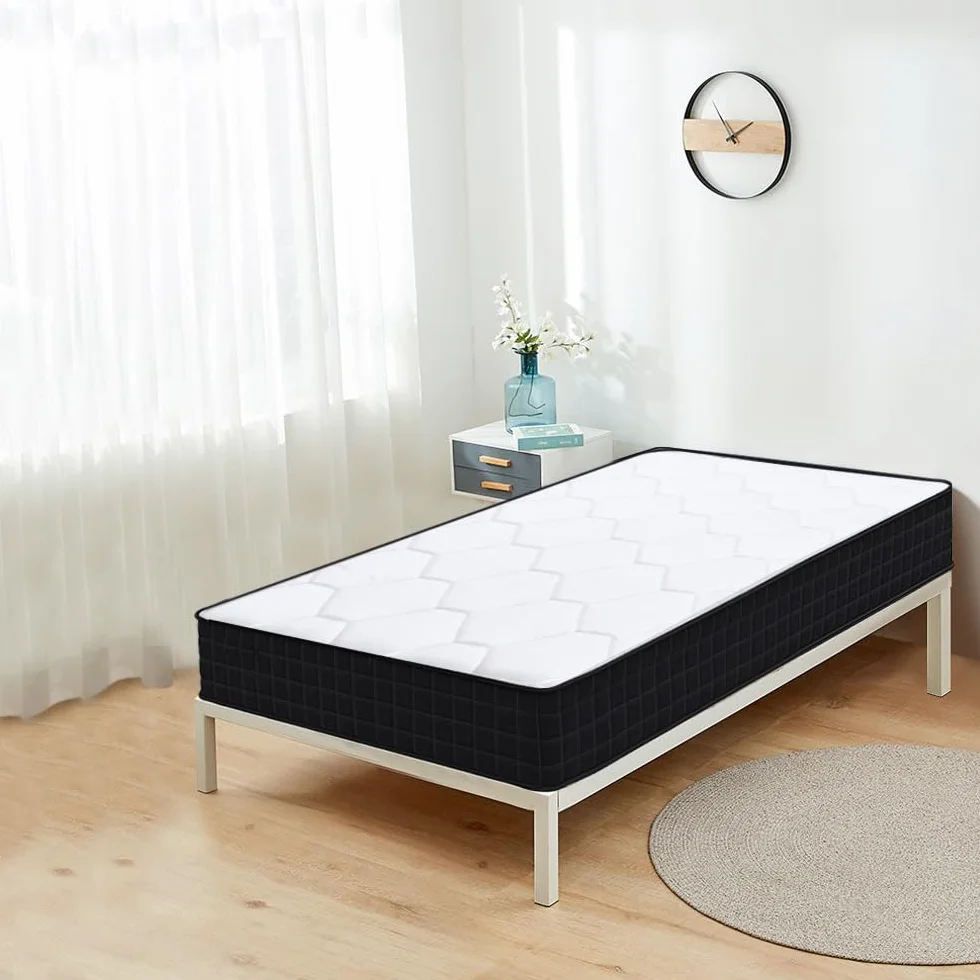 Luxirest Matelas 90x190 15cm Épaisseur Ensemble avec Couette et Oreiller 1 Personne