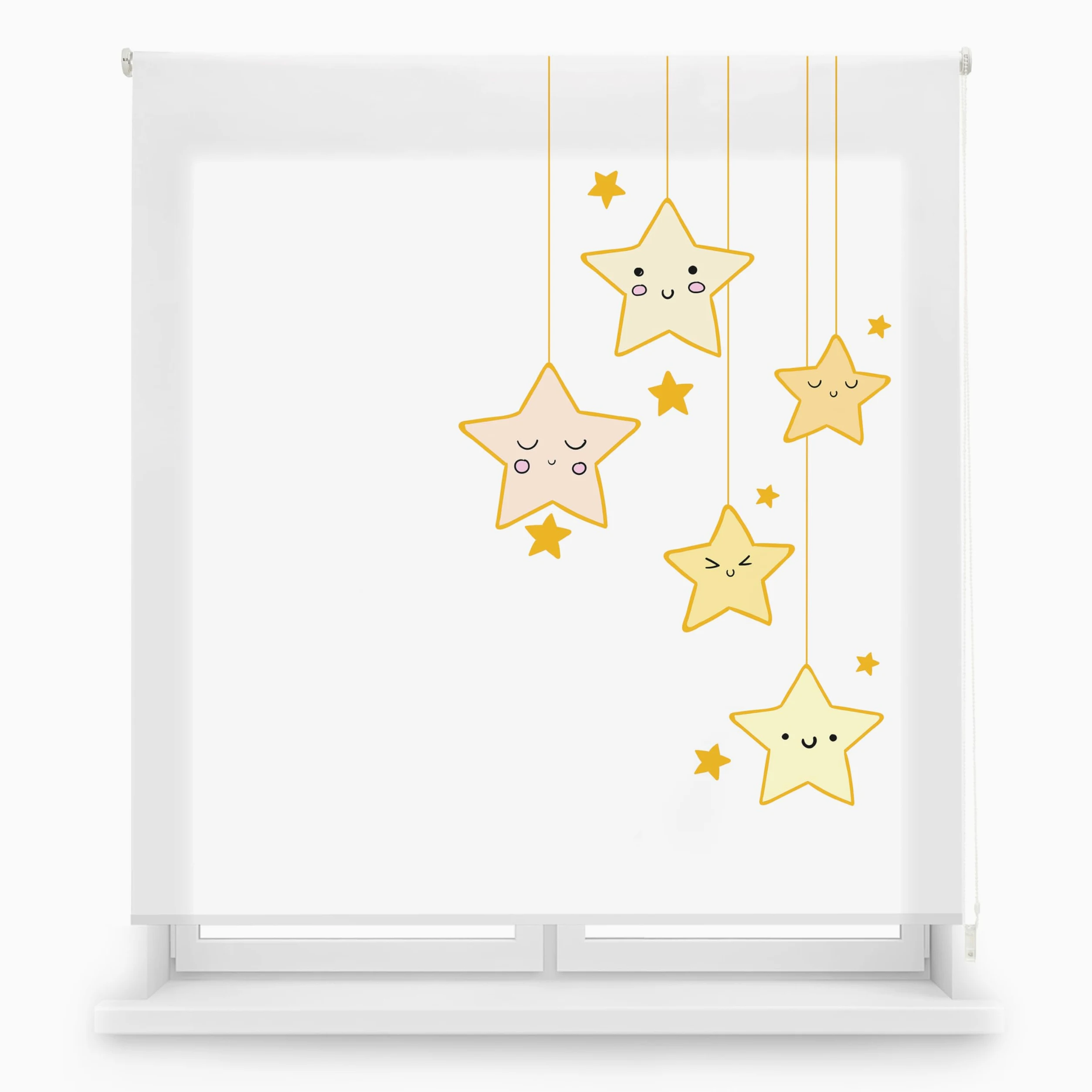 Blindecor Digital Store Enrouleur translucide avec Motif Famille d'enfants Modèle F Nuit étoilée 150 x 180 cm Store Enrouleur occultant 146 x 175 cm