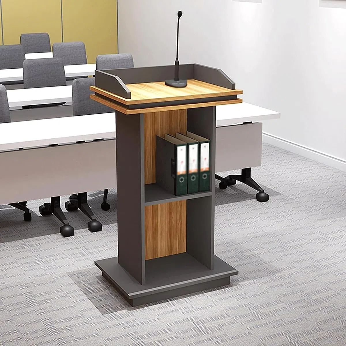 Pupitre en Bois pour église, école, séminaire, conférence ; Table d'orateur Robuste pour présentations et conférences