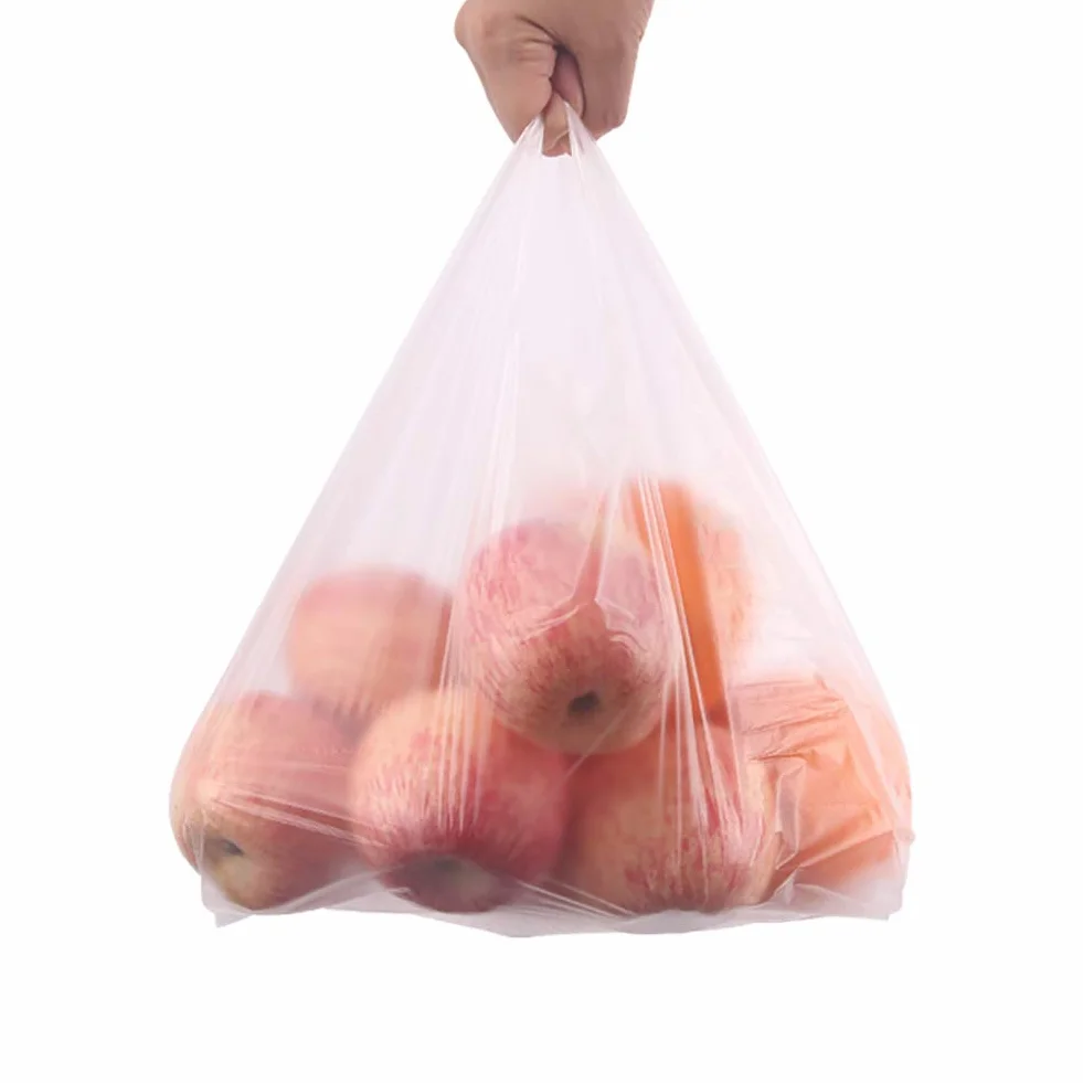 Sacs en Plastique Transparent avec Poignée 24cm 100 PCS