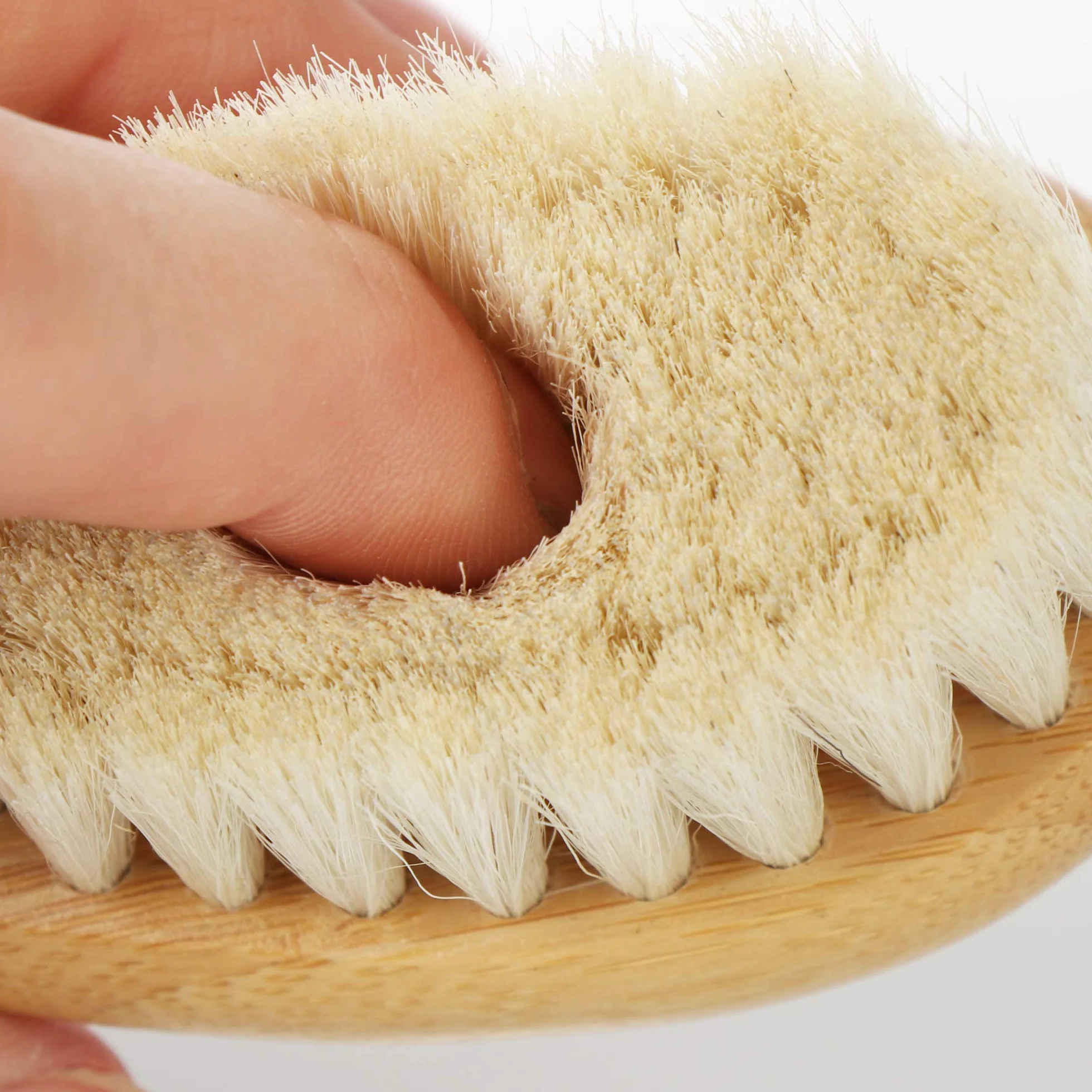 Ensemble de Soins capillaires bébé Brosse à Cheveux en Bambou Poils Doux Laine Peigne Mouton