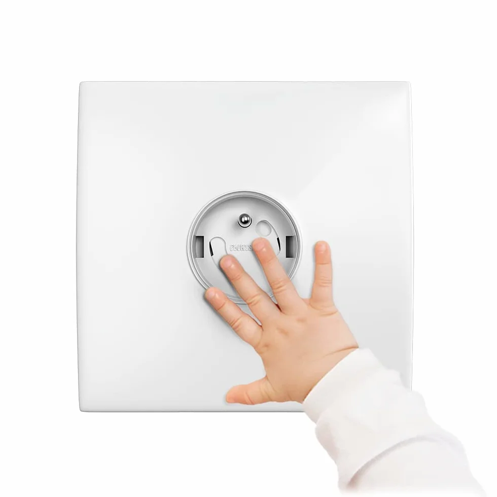 Cache Prise Bébé Française x10 BLANC - Système Automatique Sans Clef Adhésif 3M Protection Enfant