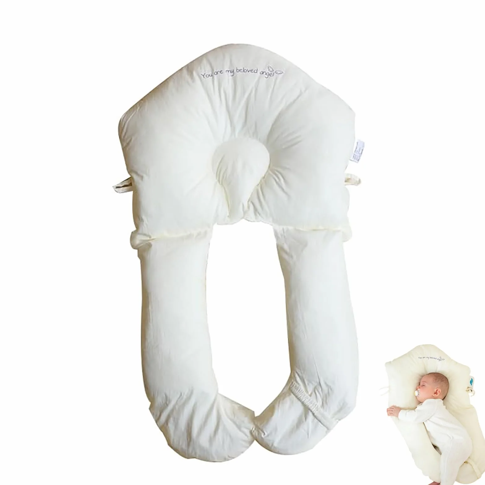 Dreamo Coussin Bébé Ultra-Doux Oreiller Façonnant Tête Bébé Soutien Arrière Corps Entier U Appuie