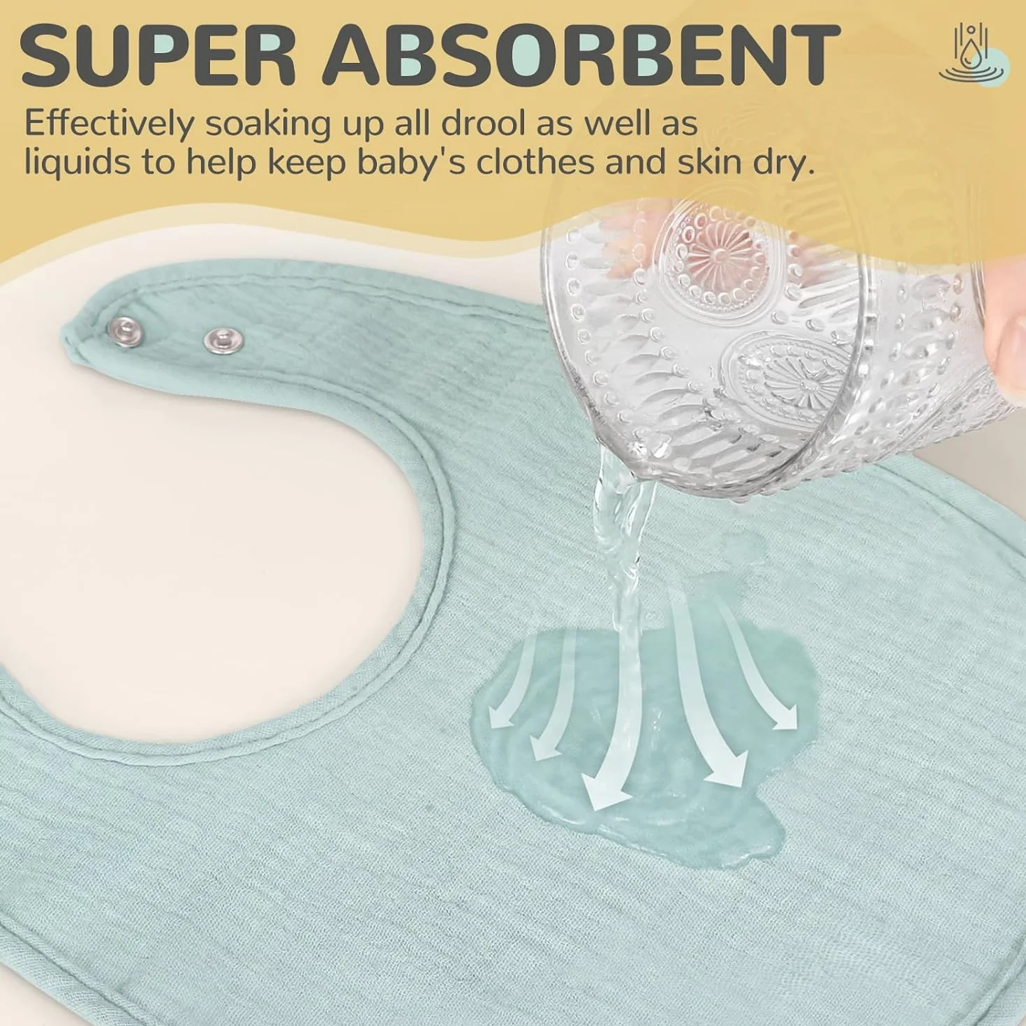 SLOSH Bavoirs Bébé Naissance Coton Doux Absorbant Respirent Nourrissons