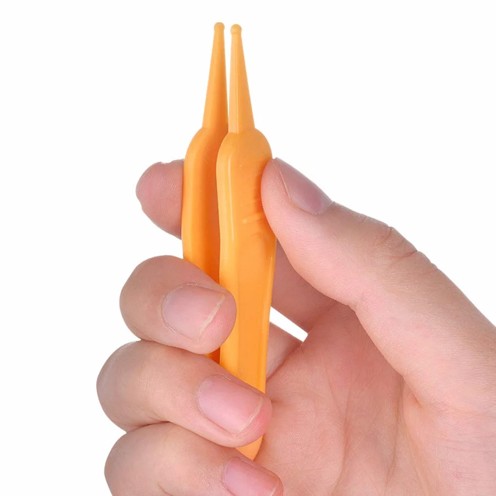 Lot de 2 pinces à épiler de nez bébé, pince sécurité tête ronde, outil nettoyage oreilles nouveau-né