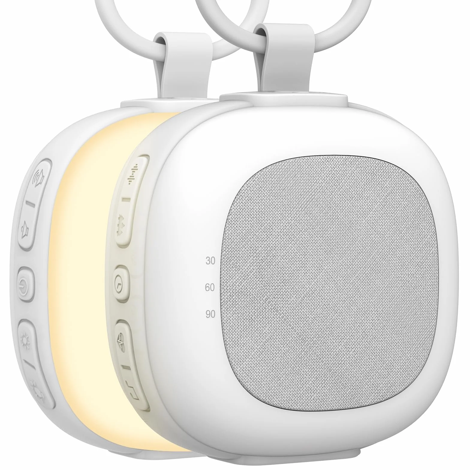 Gemmac Machine à Bruit Blanc Portable avec Veilleuse Intégrée - 32 Sons Apaisants, 7 Couleurs, Minuterie