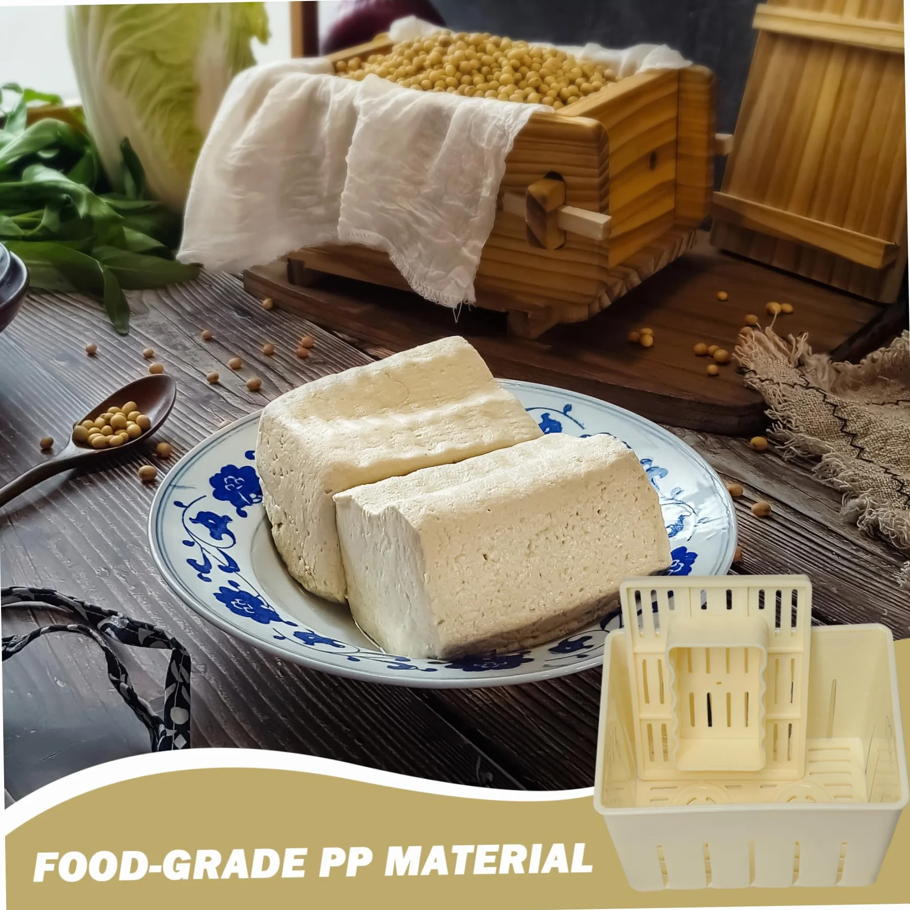 Tofu Maker Tofu Press 5.5x4.3x3.7In Food Grade PP Rectangular DIY Cheese Press Kitchen Gadgets