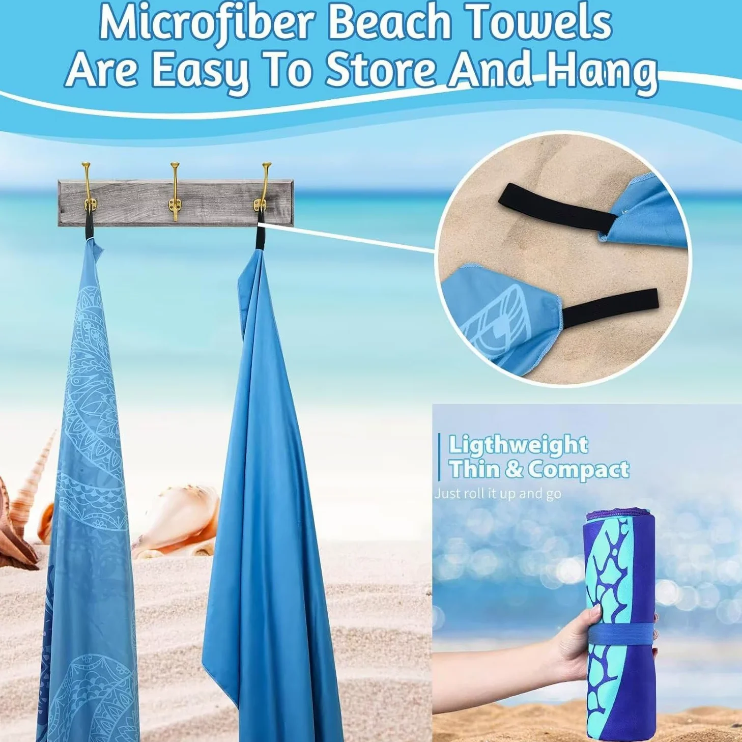 Serviette de Plage XXL 220x100 cm Anti Sable et Séchage Rapide Microfibre Drap de Plage Serviette de Bain Grande Taille Drap de Bain pour Homme Femme Voyages Natation Camping Pique Nique Beige S-651