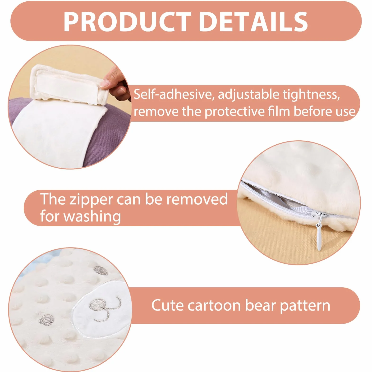 Bouillotte Bebe Anti Colique Ceinture Rembourrage Naturel Maux Ventre Ballonnements