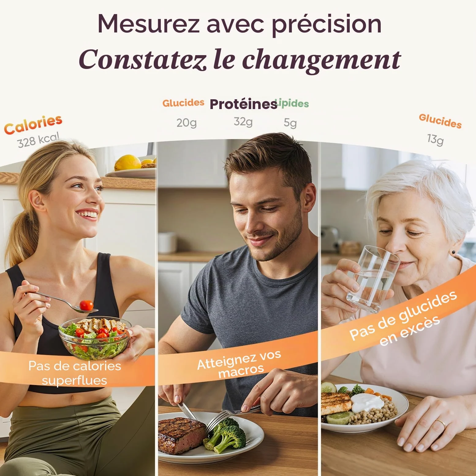 COSORI Balance de cuisine numérique intelligente avec calculatrice nutritionnelle, informations nutritionnelles à l'écran, application gratuite pour le suivi des calories et des macros, analyse AI