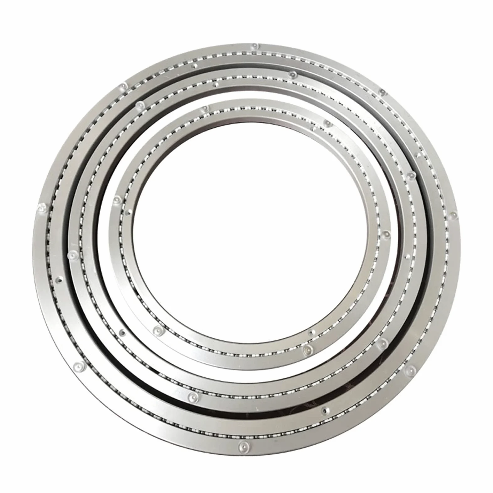 Plateau tournant Lazy Susan robuste, base pivotante en aluminium de 45,7 cm pour cuisine, garde-manger, armoire, épices, maquillage, support TV – Matériel rotatif à roulement à billes lisse