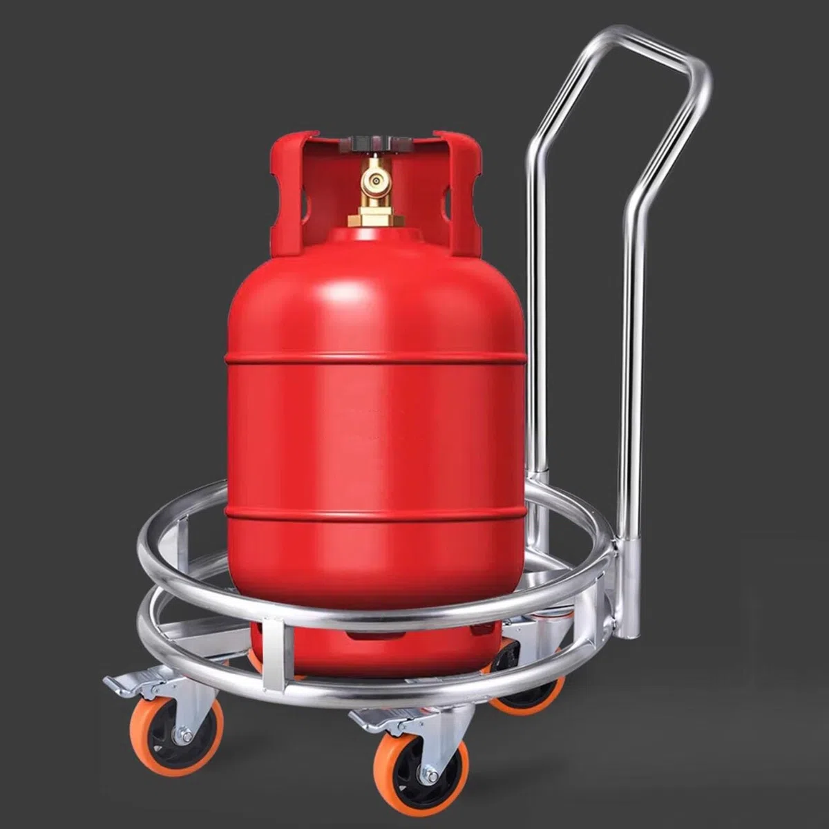 Chariot lourd en acier inoxydable pour un transport facile, parfait pour les restaurants et les services de restauration