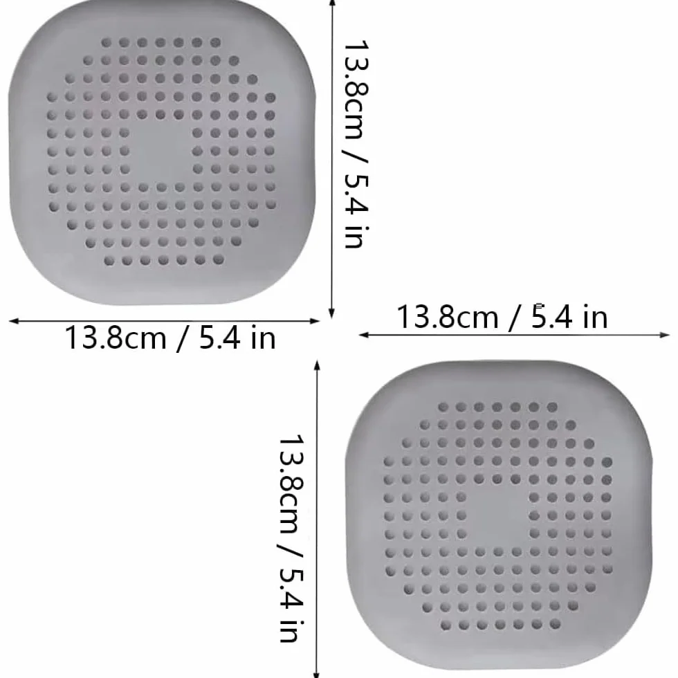Protection de Drain de Silicone 2 Pcs, Filtre Evier de Cuisine avec Ventouse, Filtre de Baignoire