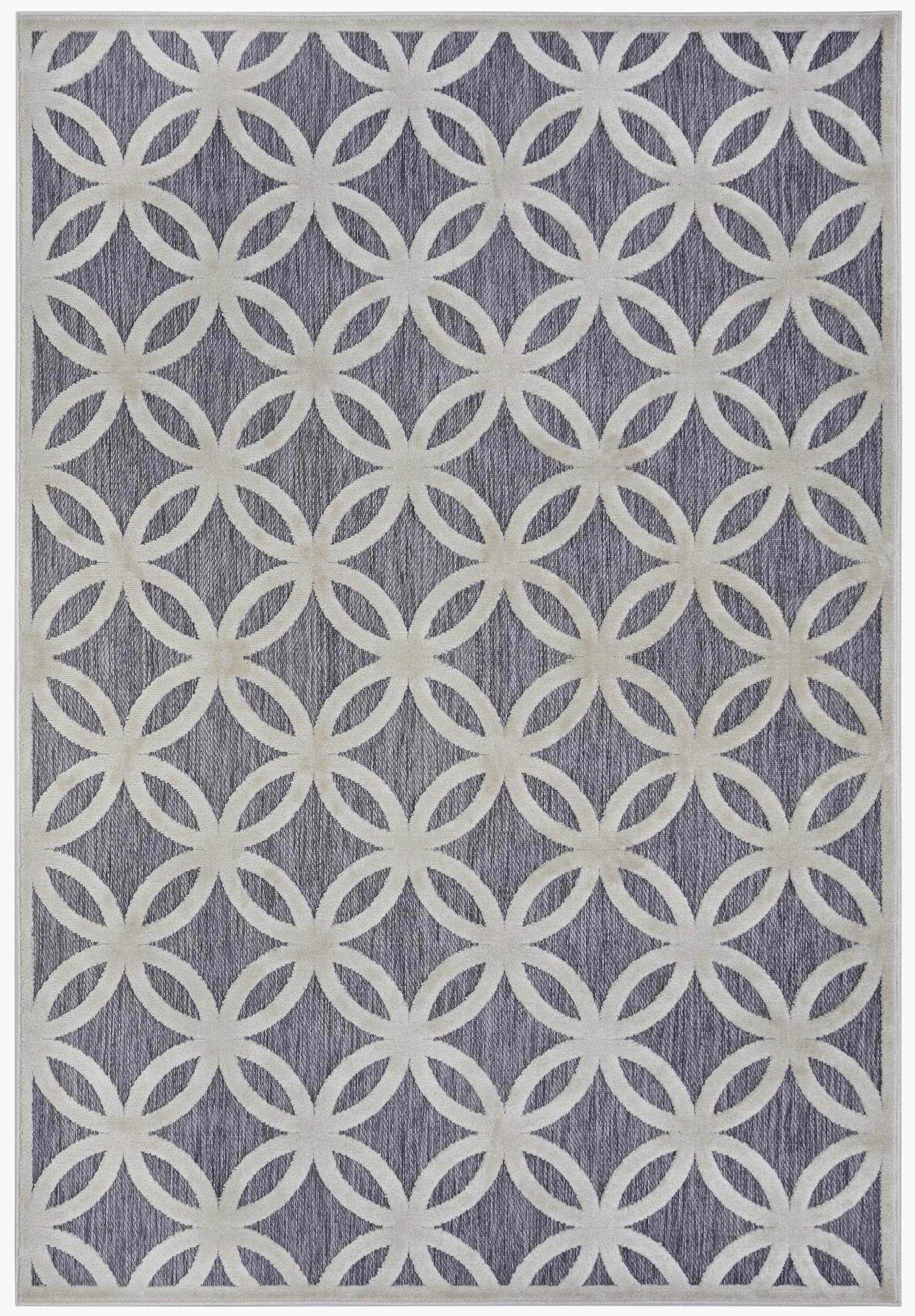 HANSE Home Circle Design Tapis de Salon, tissé Plat, Moderne, Motif Losanges géométriques, Style scandinave, pour Salle à Manger, Chambre d'enfant, Couloir, Gris Beige, 160 x 235 cm