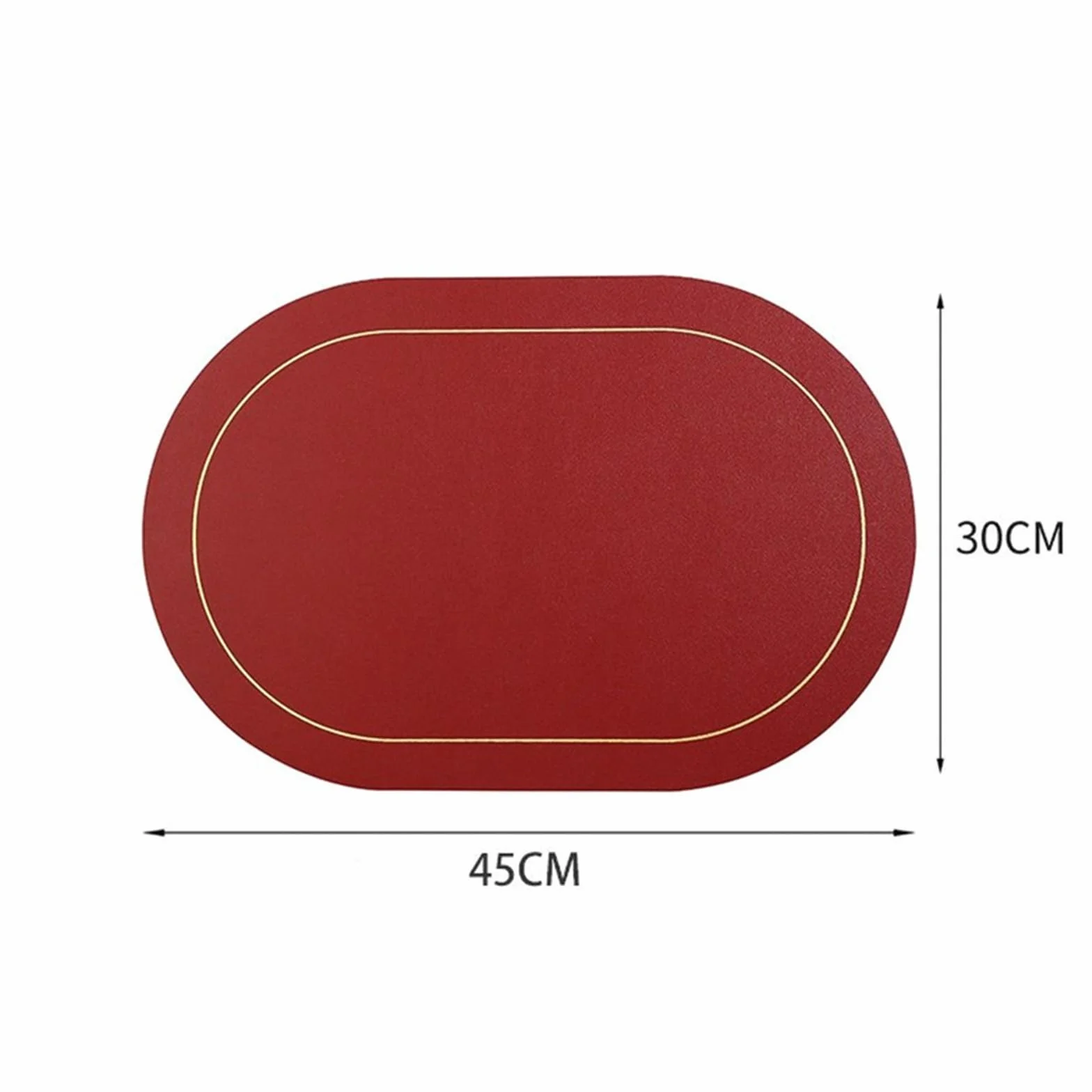Faux Leather Placemats Lot de 1/4/6 Sets Table, imperméables et lavables en Cuir PU, Cuisine antidérapants résistants à la Chaleur(Light Green,6PCS 45x30CM)