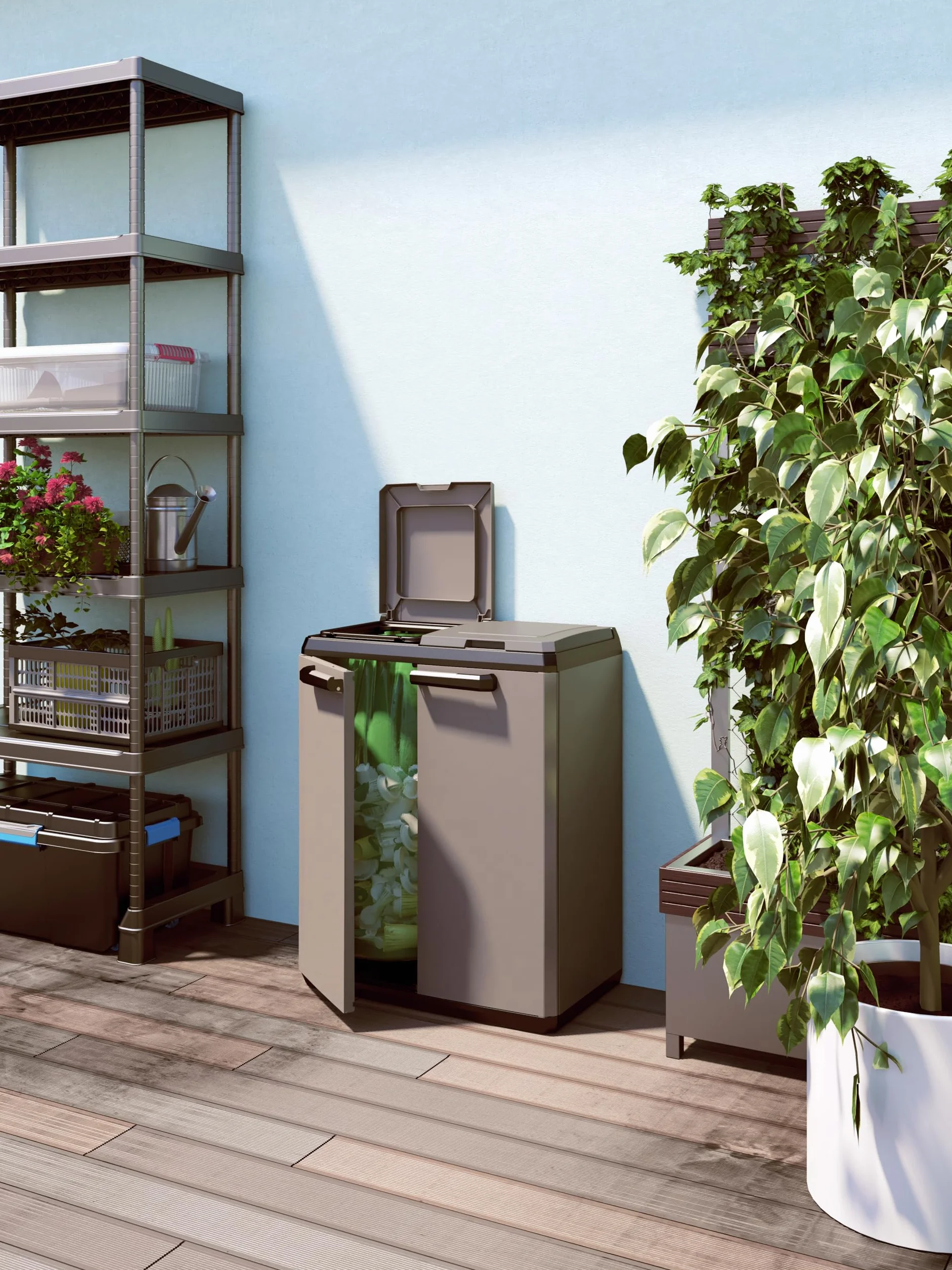 KETER Poubelles de tri BASIC 68x39x85 Gris