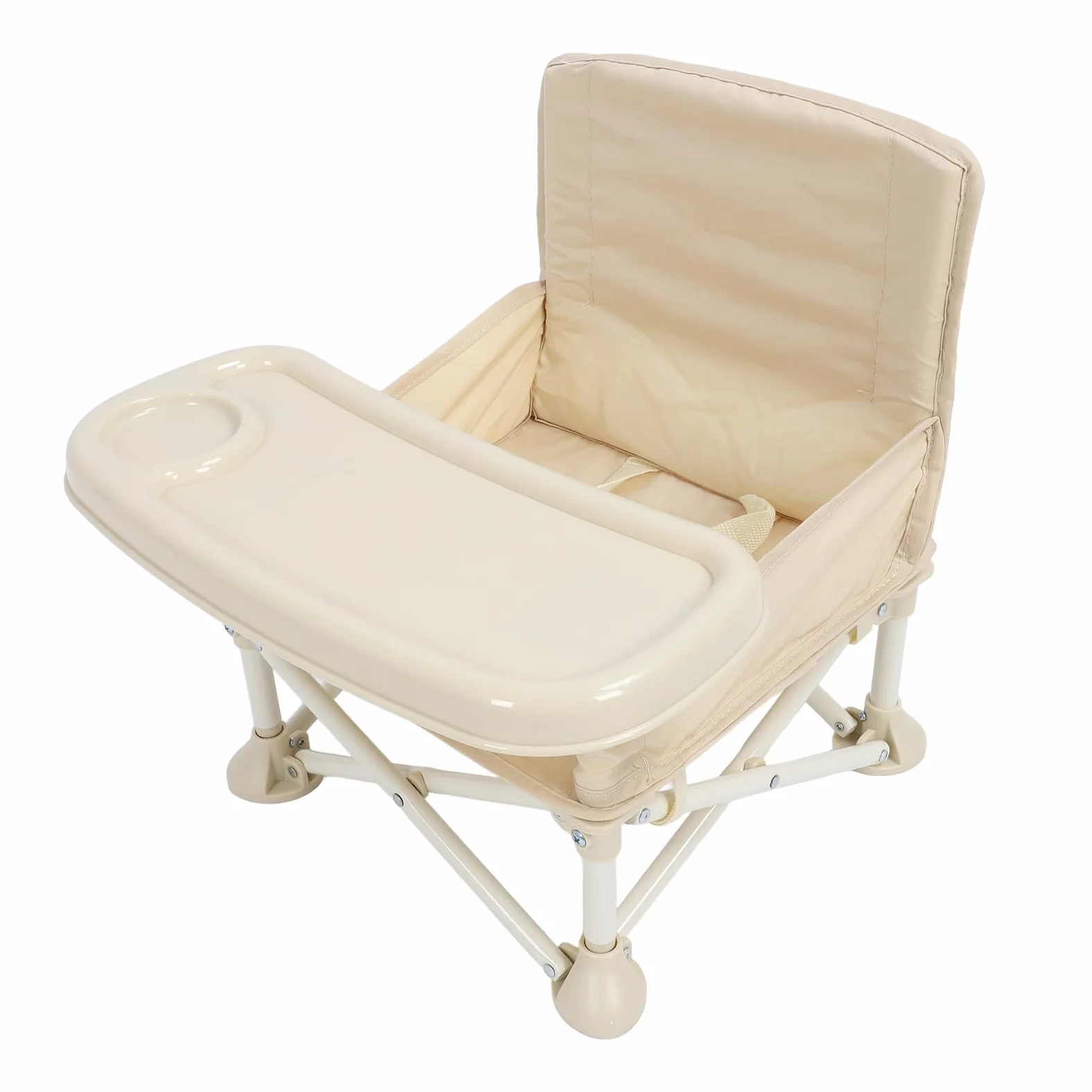 Chaise de bébé Portable, Siège d'appoint Pliable au Design Simple, Chaise Haute de Voyage avec Plateau pour Table à Manger, Camping, Plage, Tabouret d'extérieur pour Tout-petits