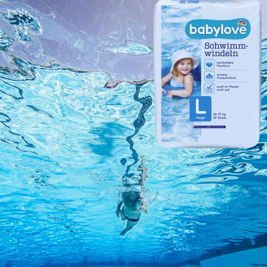 babylove Lot de 12 couches de bain taille L à partir de 12 kg