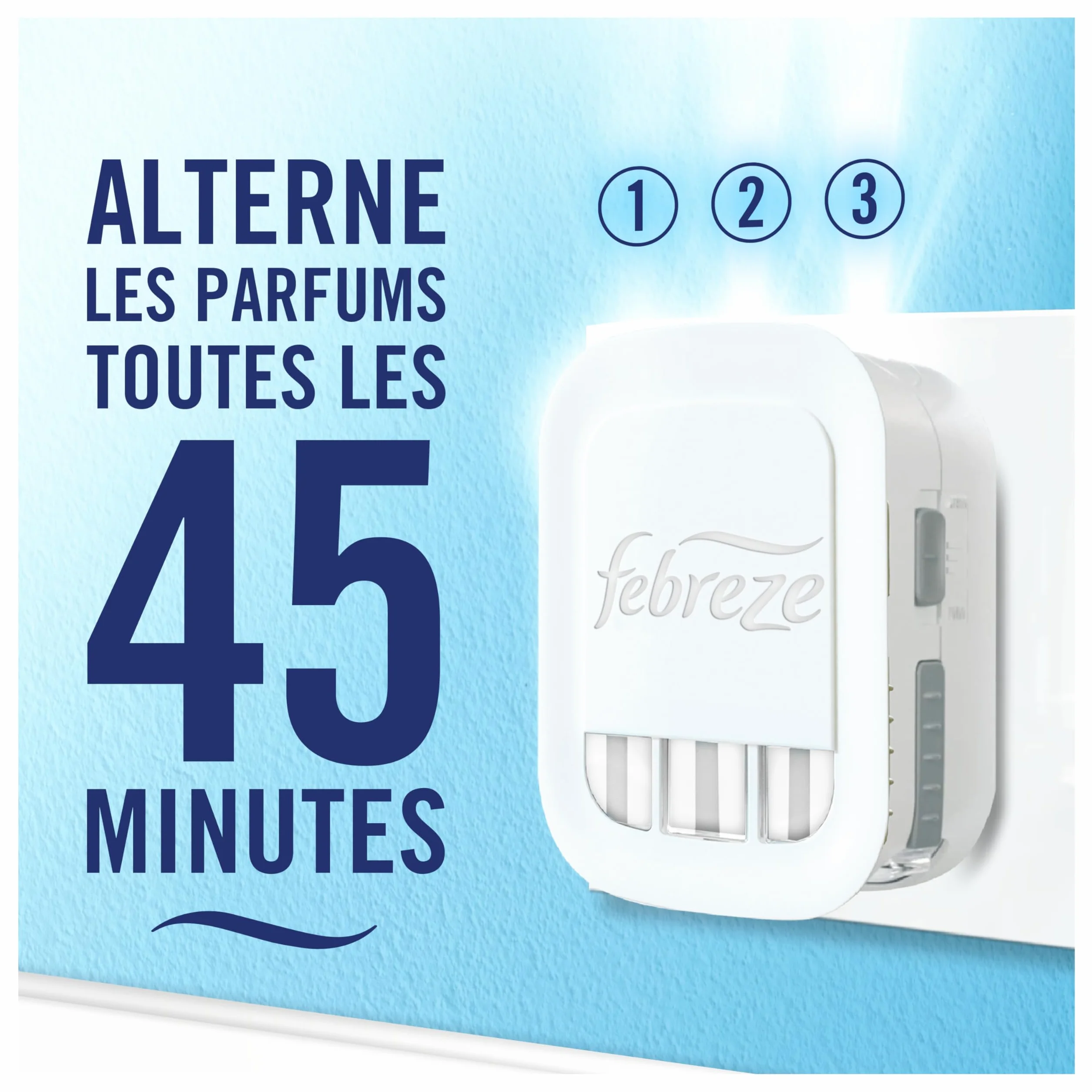 Febreze Désodorisant Électrique Kit Démarrage Diffuseur Recharges 20ml Parfum Fleur de Lys