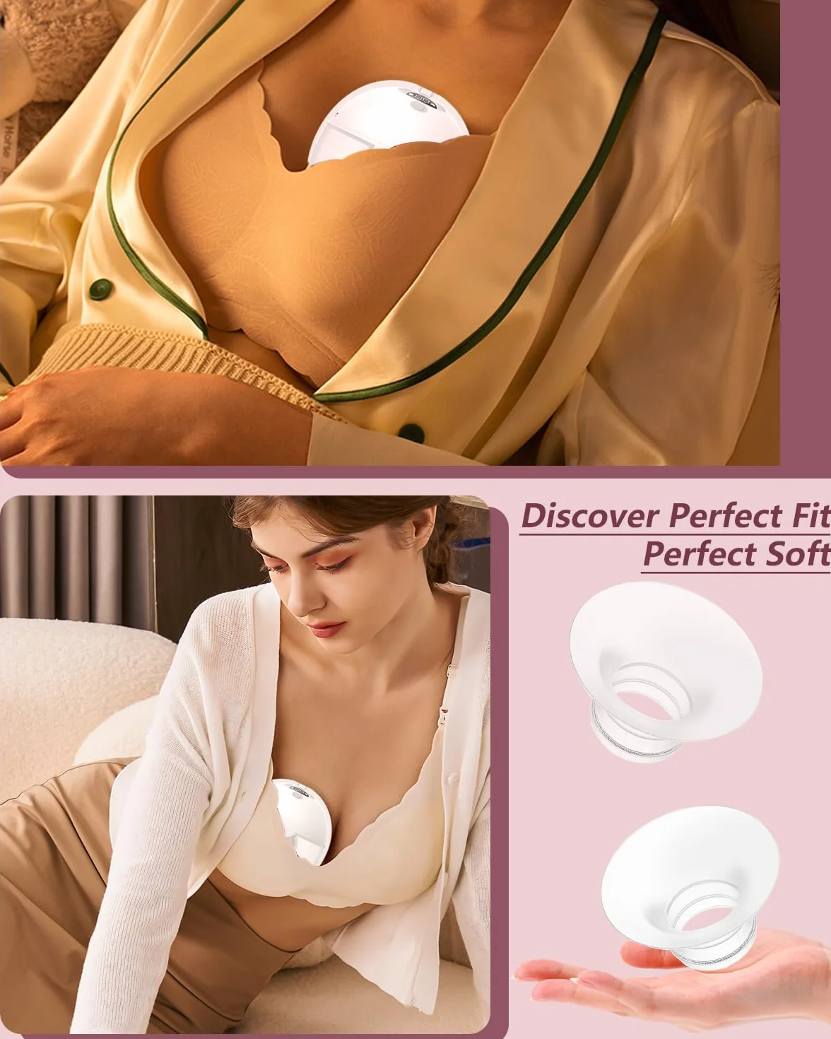 Inserts de bride compatibles Momcozy Air1 W1 M9 M6 M5 S12 Pro V1 Pro V2 Pro 4-22 mm lot de 10