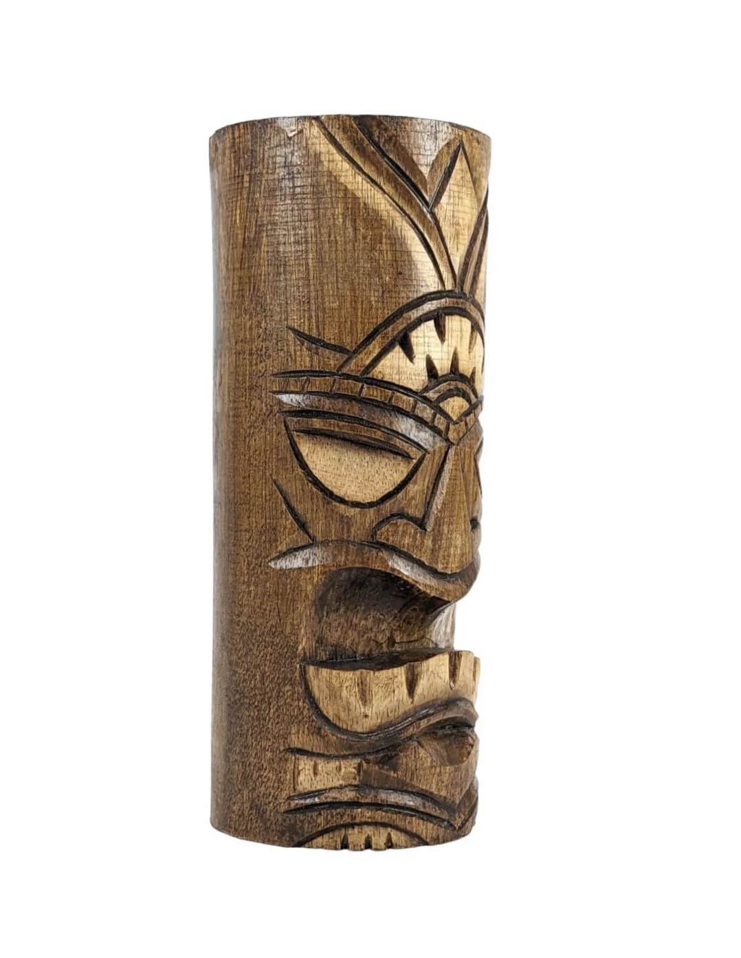 Coco Papaya Totem Tiki 25cm en Bois sculpté