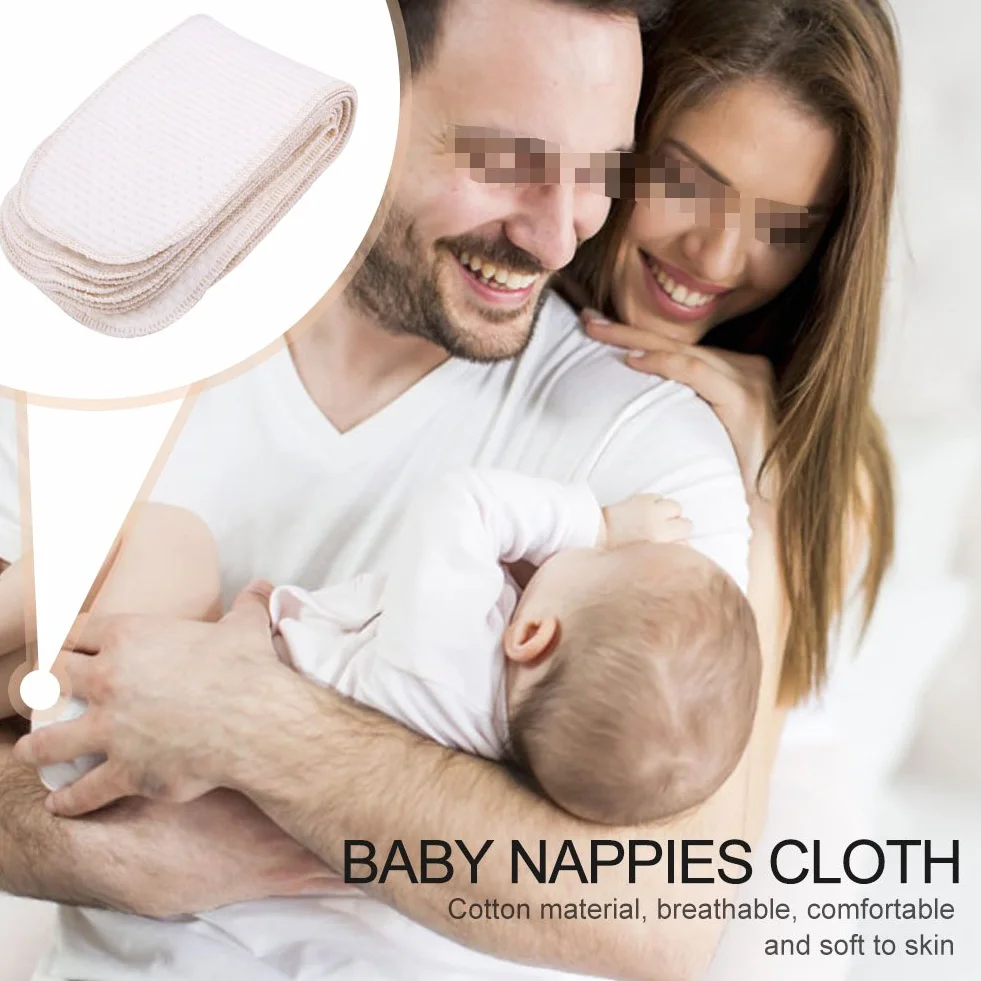 Insert de couche en tissu 10 pièces doublures en coton respirant couches réutilisables pour bébés