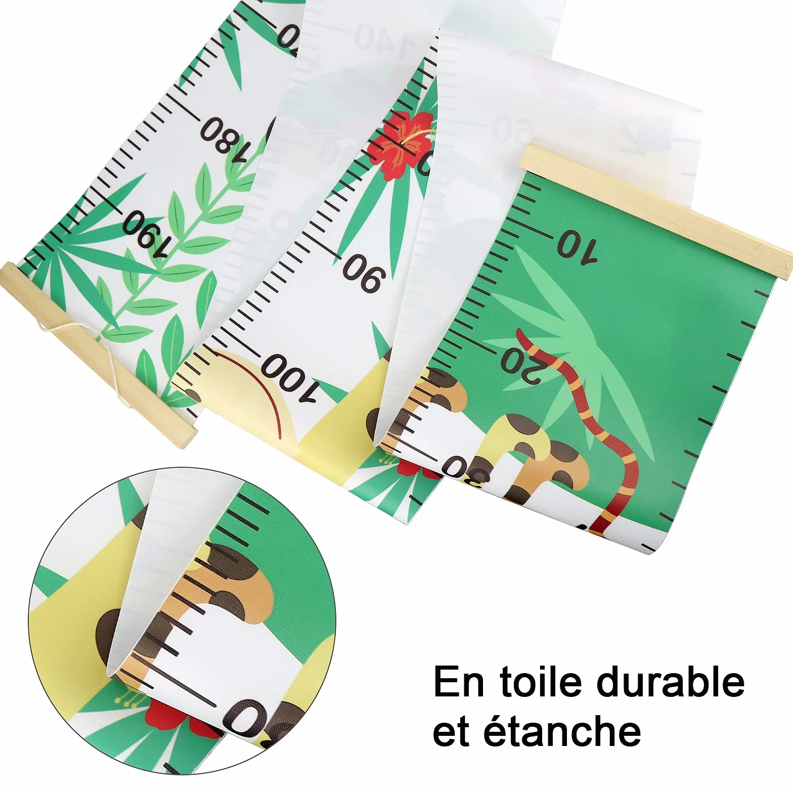 Règle de Croissance Murale Dinosaure pour Enfants 200cm x 20cm
