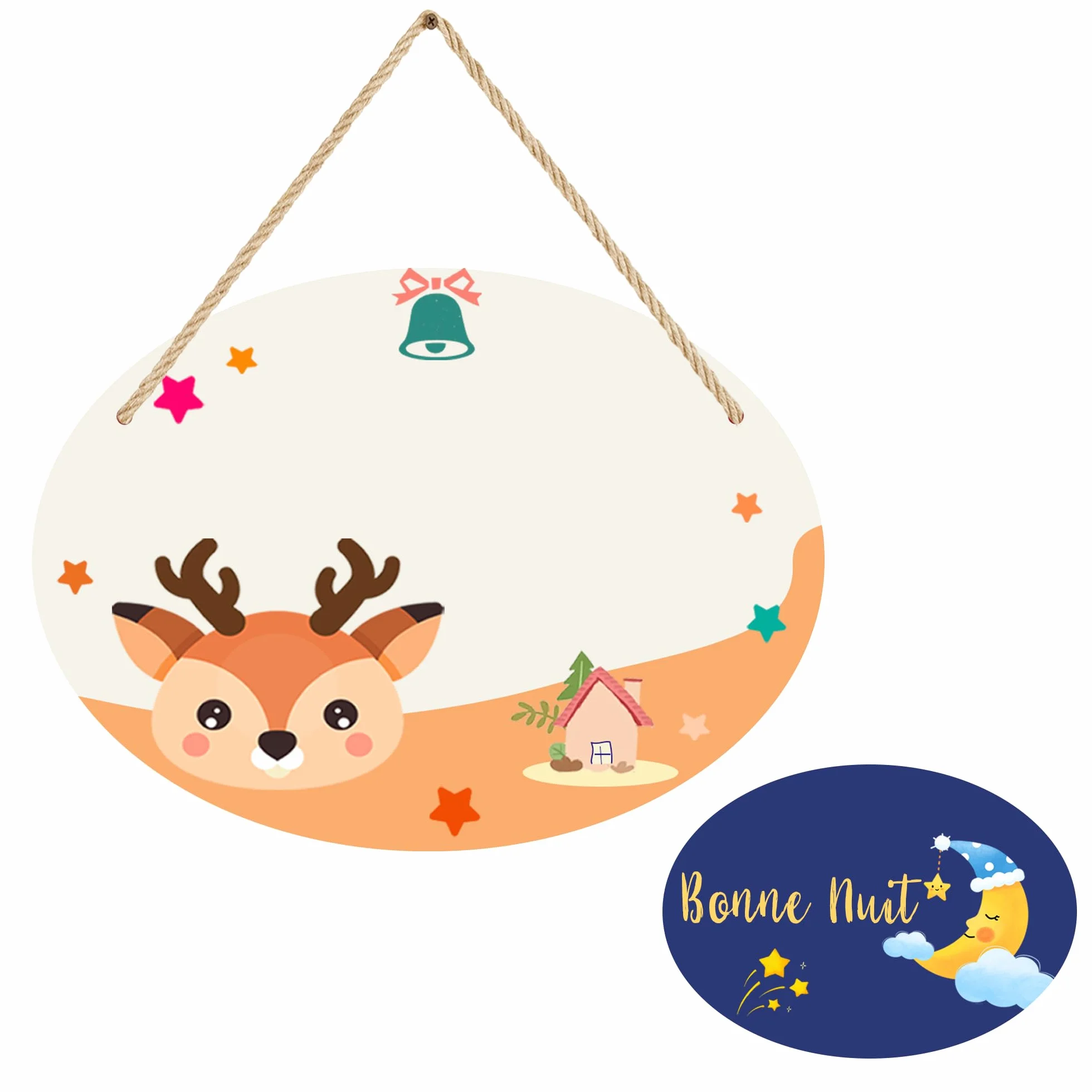 Plaque de Porte Prénom Personnalisée Enfant 27 x 20 cm Décoration Chambre