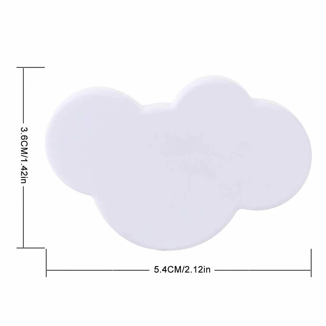 Bouton de Meuble Enfant Nuage, Lot de 10 Poignée Porte avec Vis 25mm