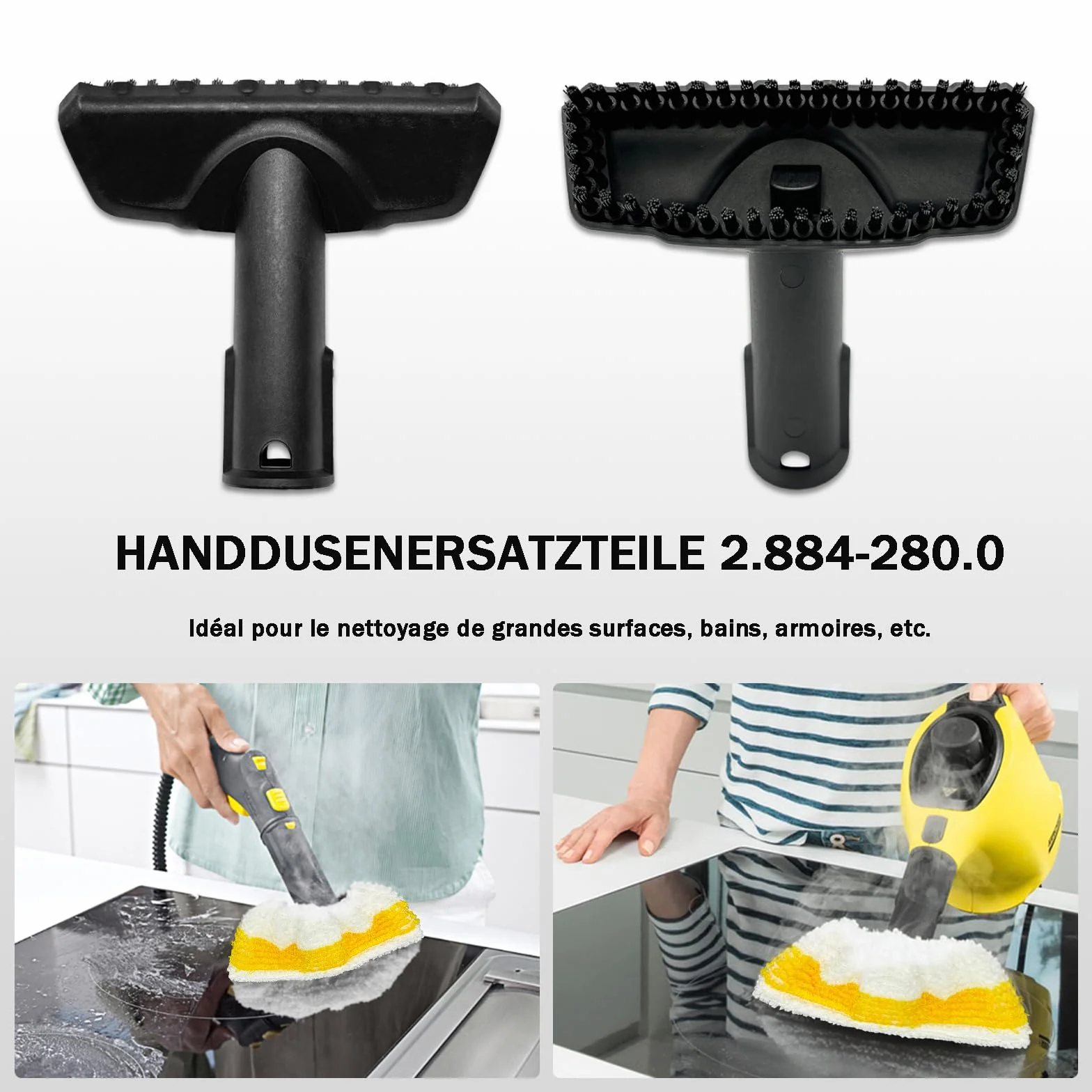 Kärcher Magicbox Kit 14 Accessoires Nettoyeur Vapeur Compatible SC1 SC2 SC3 SC4 SC5 Buses Brosses Raclette Microfibre