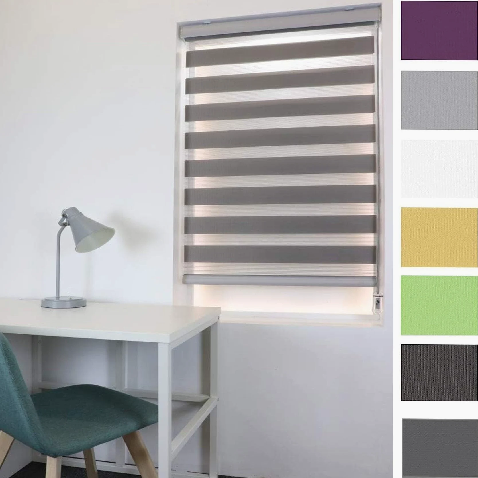 Store Thermique pour fenêtre de Toit 50 x 180 cm 100% Matériau Blackout Store Occultant fenêtre Rideaux Kit de Montage Inclus, pour fenêtre, Gris Foncé