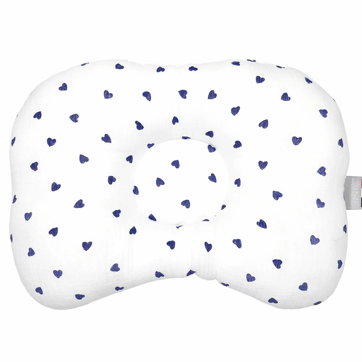 Coussin cale-tête ergonomique en gaze de coton Lovio 30 x 25 cm Made in France