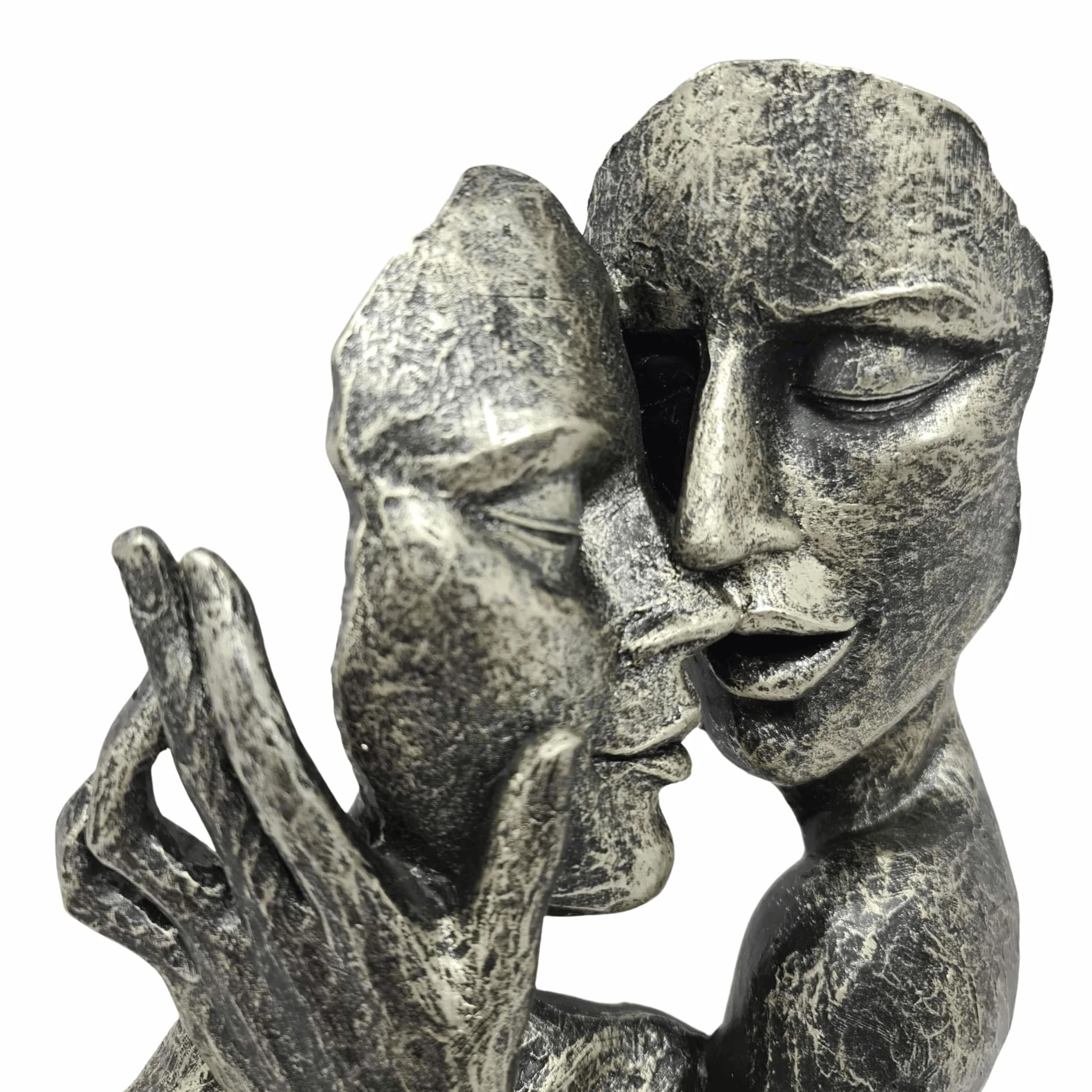 Buste déco Sculpture Couple d'amoureux Pierre reconstituée Couleurs Antiques 32 cm