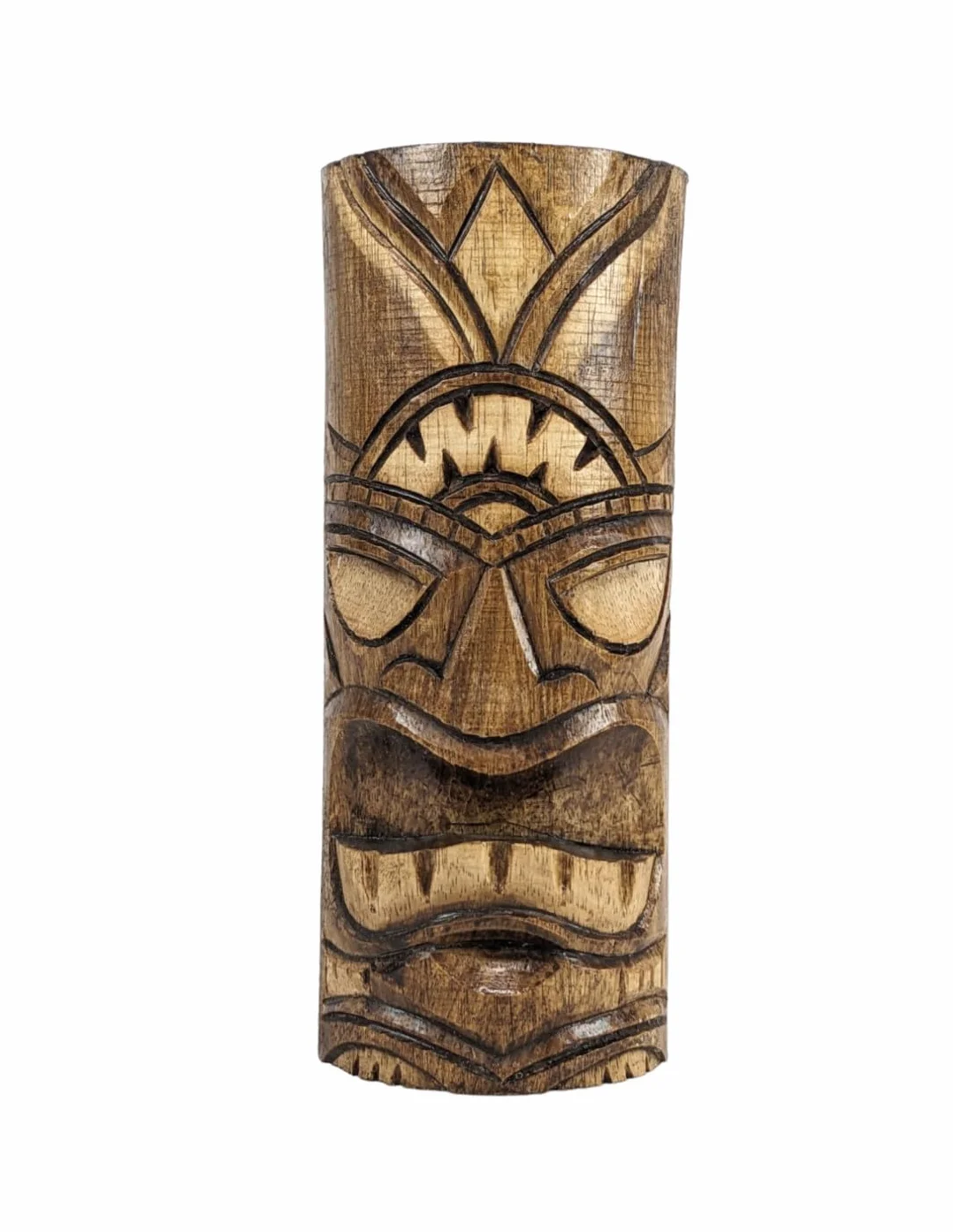 Coco Papaya Totem Tiki 25cm en Bois sculpté