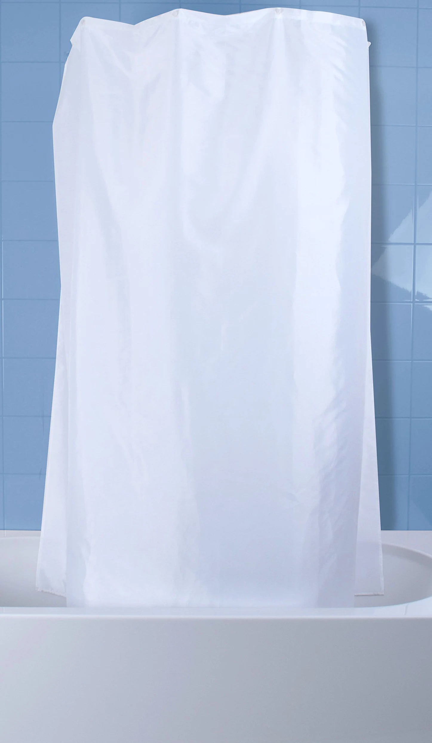 RIDDER 58301-350 Cabine Pliable Ombrella Madison Blanc avec Rideau de Douche, Acier inoxidable, 210 x 180 cm