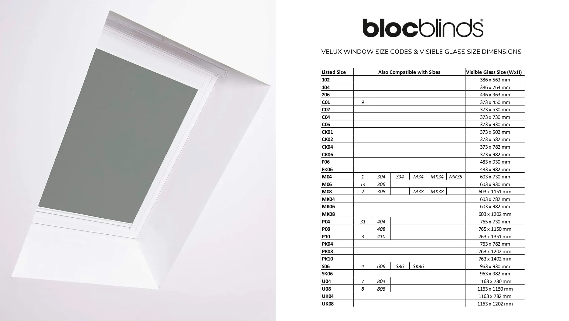 Bloc Store pour fenêtre de Toit Velux Cadre en Aluminium occultant Blanc MK4