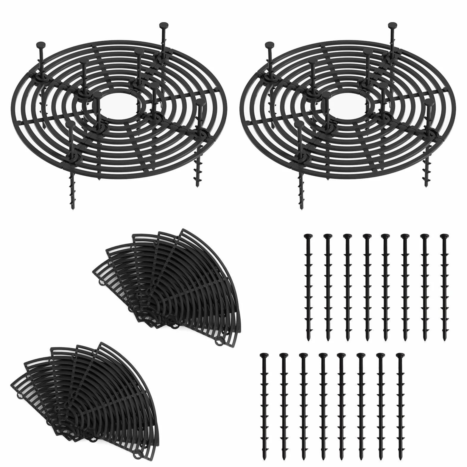 Grilles de Pots de Plantes 30 cm Cache Pot en Grille Plastique Découpable Protection de Sol