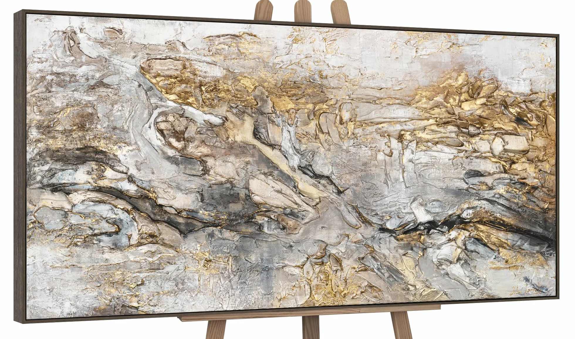 Tableau mural peint à la main Lueu 200x100cm Art moderne décoration intérieure