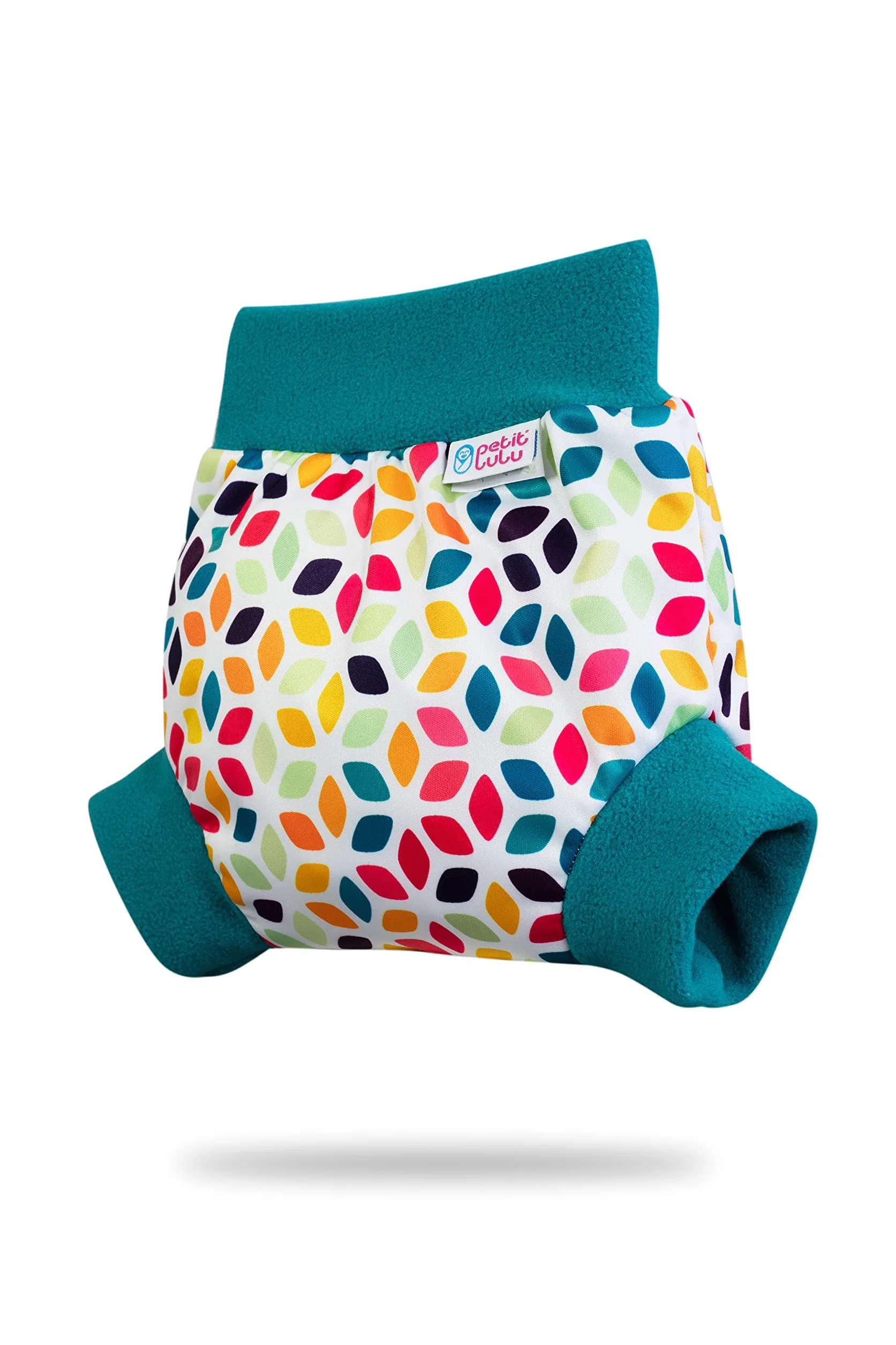 Petit Lulu Shorty PUL Culotte de Protection Taille XL Réutilisable Lavable Étanche Couches Lavables Fabriqué en Europe Floral Cubes