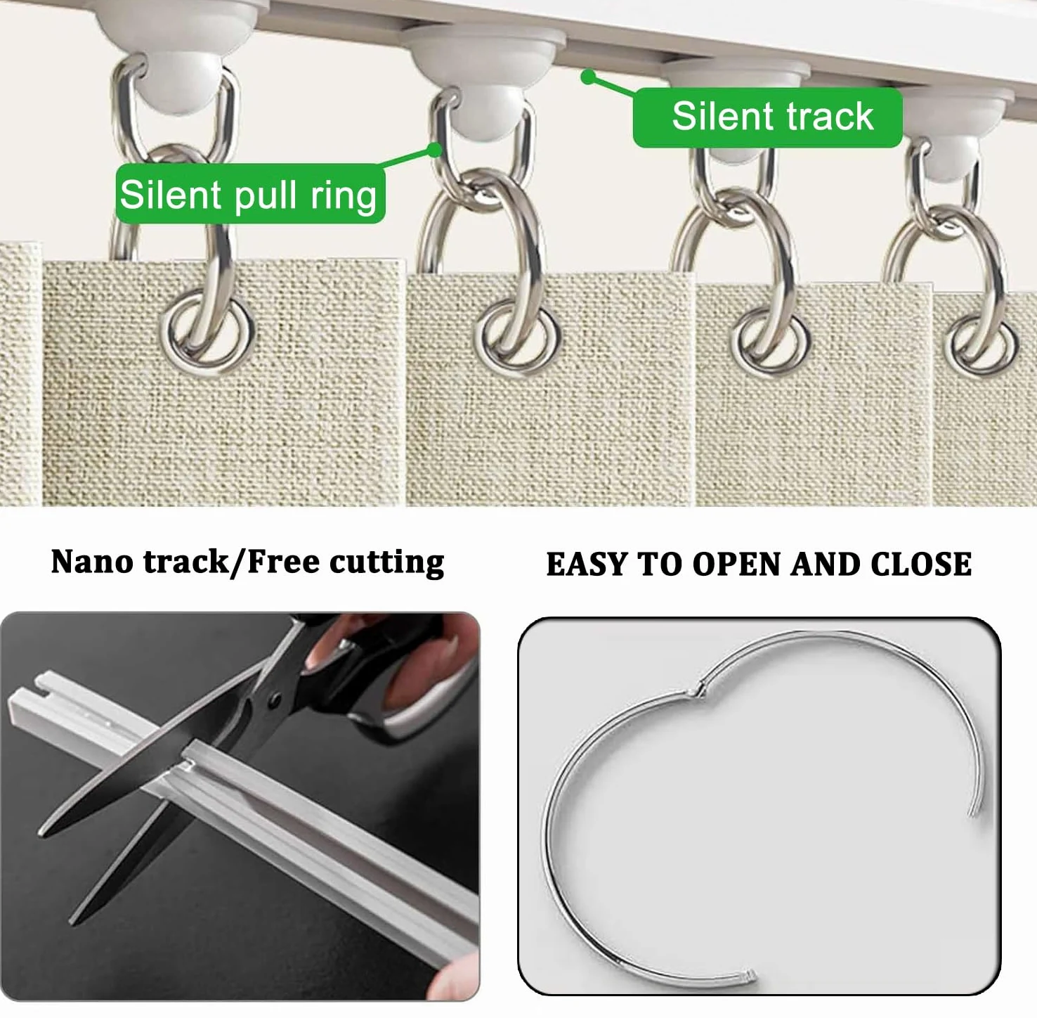 Rideau De Placard Coulissant Magnétique,Rideau De Penderie Imperméable Et Pliable (Protection Contre Le Froid Et La Poussière) pour étagères Ouvertes — avec Rail,H2,Track W300/Curtain H240cm