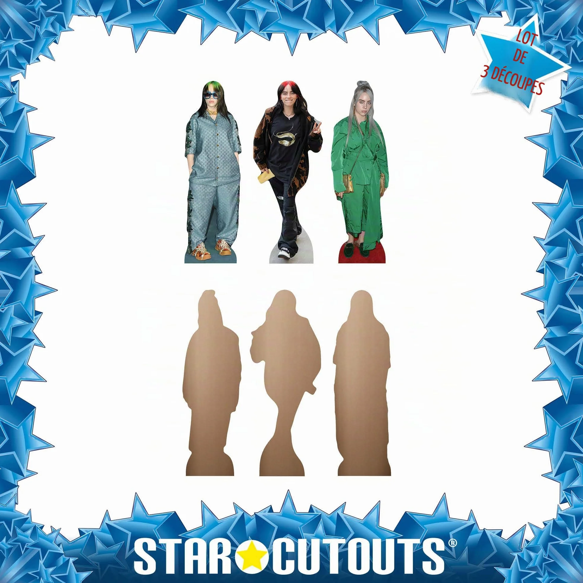 Billie Eilish Star Cutouts Découpes en Carton 31 cm