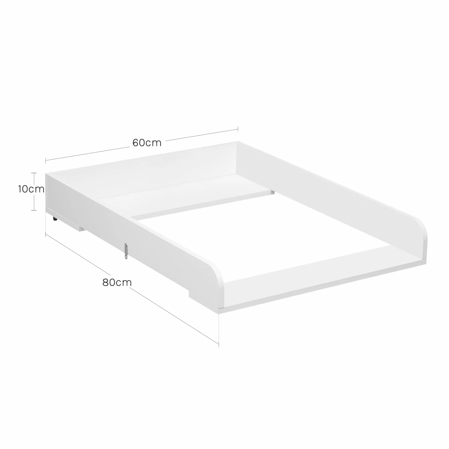 WOLTU Plan à Langer Universel en MDF Amovible avec Profondeur réglable 46,5–50 cm, pour Commode 60x80x10 cm, Blanc